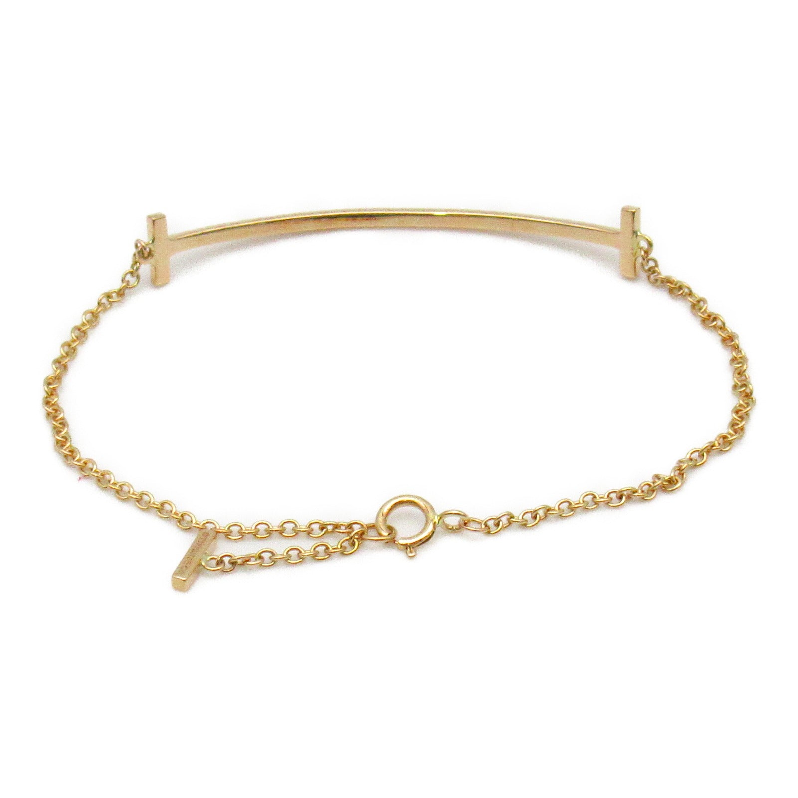 TIFFANY＆CO 18K玫瑰金T Smile Diamond Bracelet手鏈