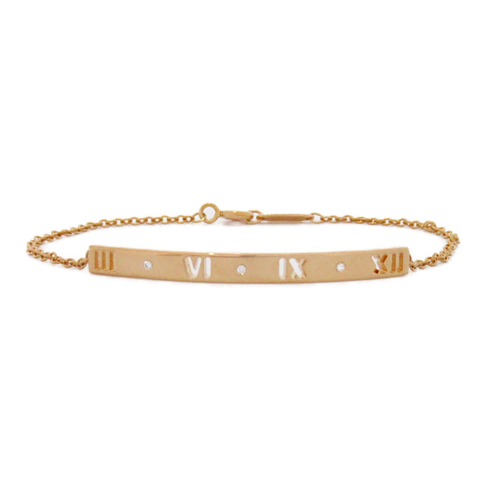 TIFFANY＆CO 18K玫瑰金Atlas Spear Diamond Bracelet手鏈