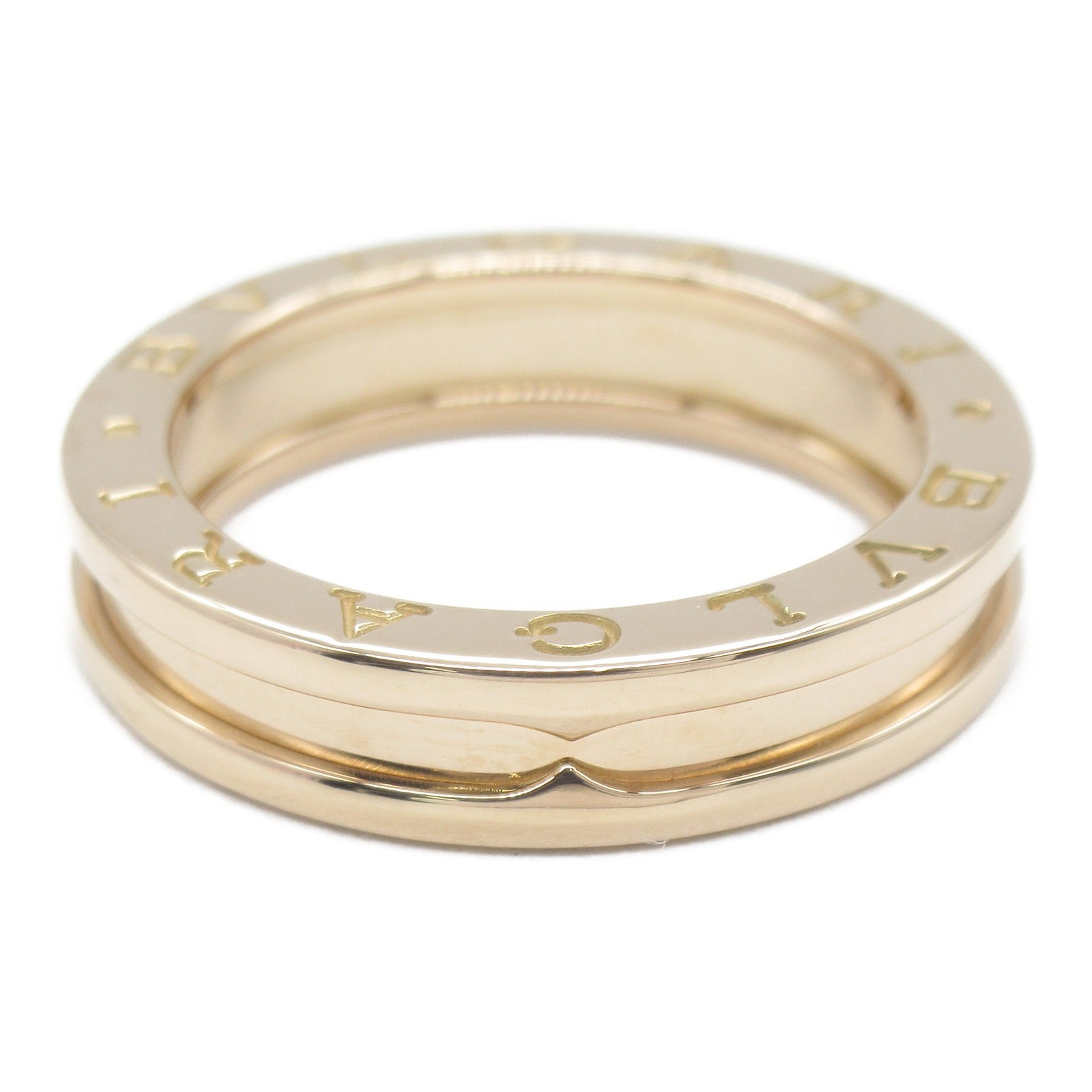 BVLGARI 18K玫瑰金B-zero1 1 Band Ring戒指Bvlgari#53/JP#13/US#6.5
