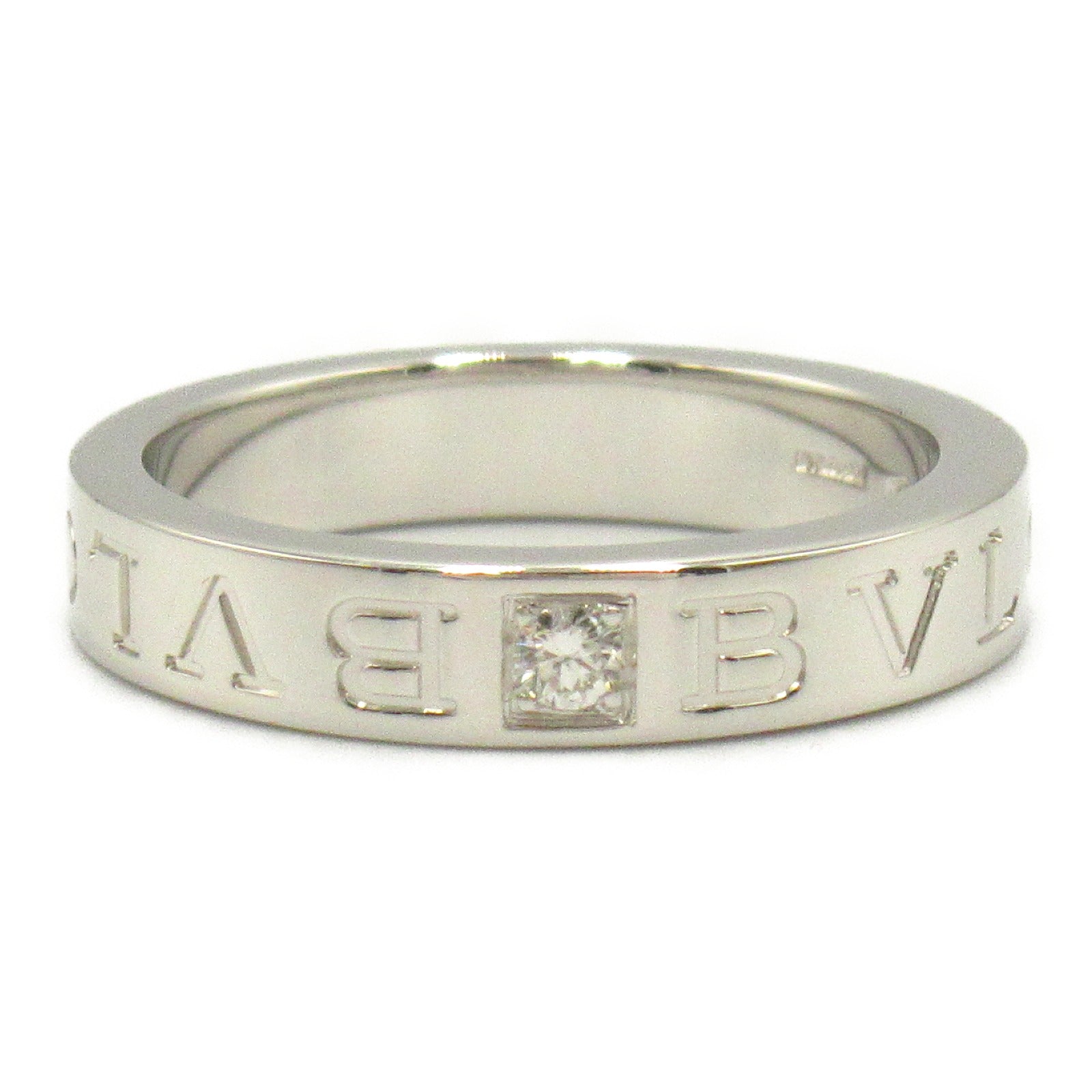 BVLGARI 【激減優惠】18K白金B-zero1 Double Logo 1p Diamond Ring鑽石戒指US#6.75