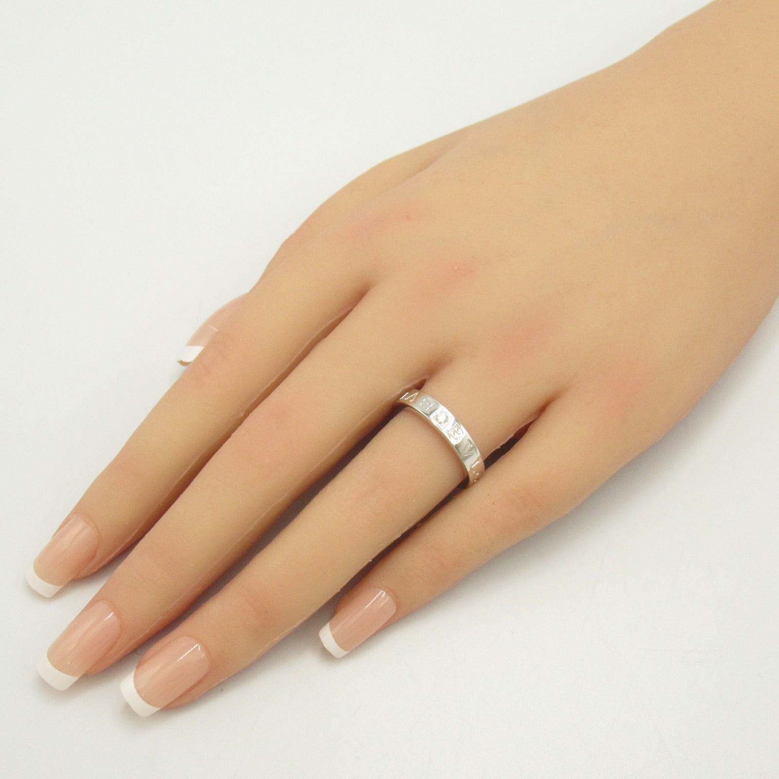 BVLGARI 【激減優惠】18K白金B-zero1 Double Logo 1p Diamond Ring鑽石戒指US#6.75