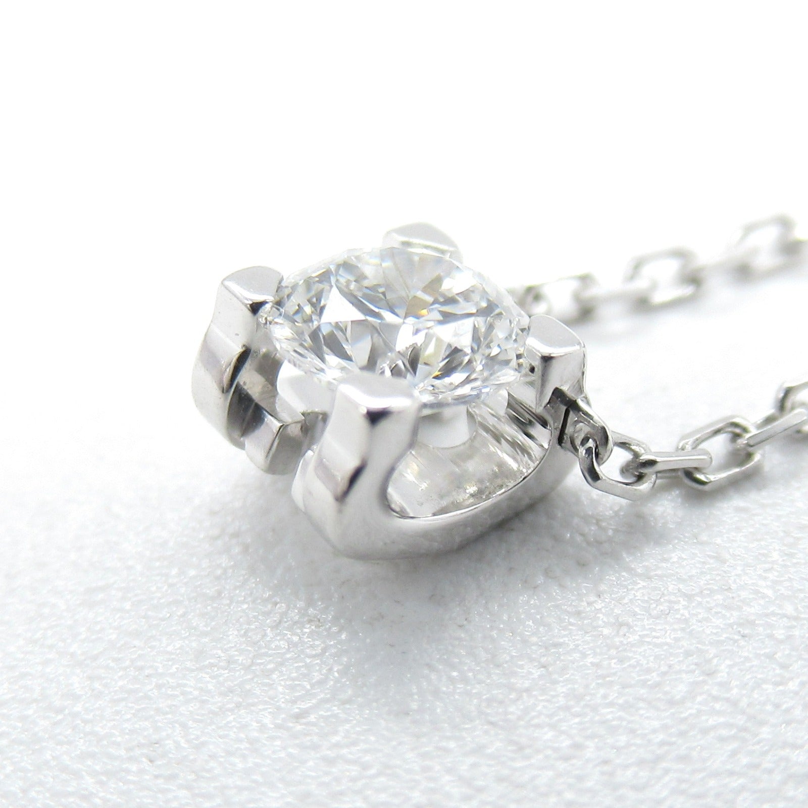 CARTIER 18K白金C De Diamond Necklace鑽石項鍊