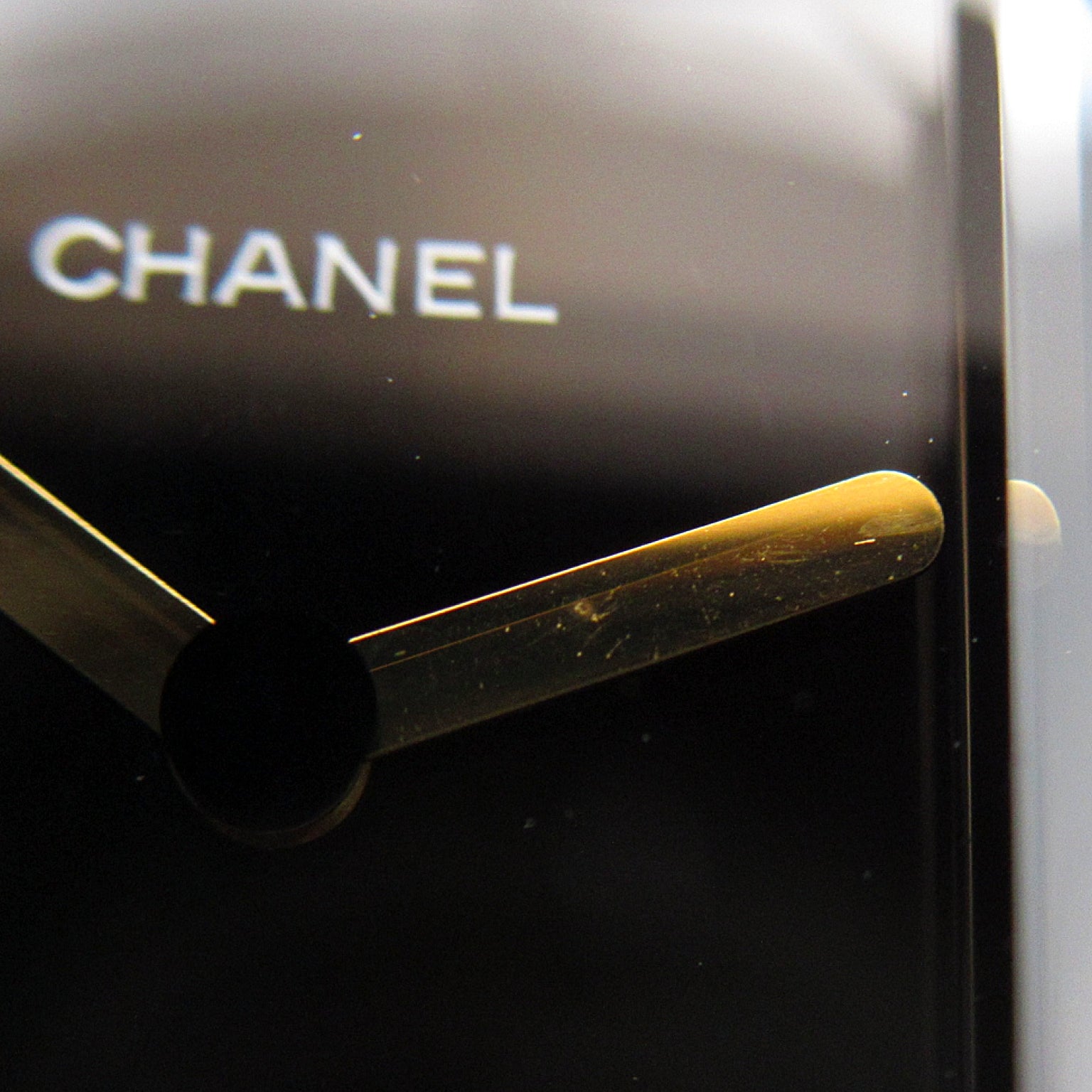 CHANEL Premiere M鍍金/皮革帶手錶石英機芯黑色