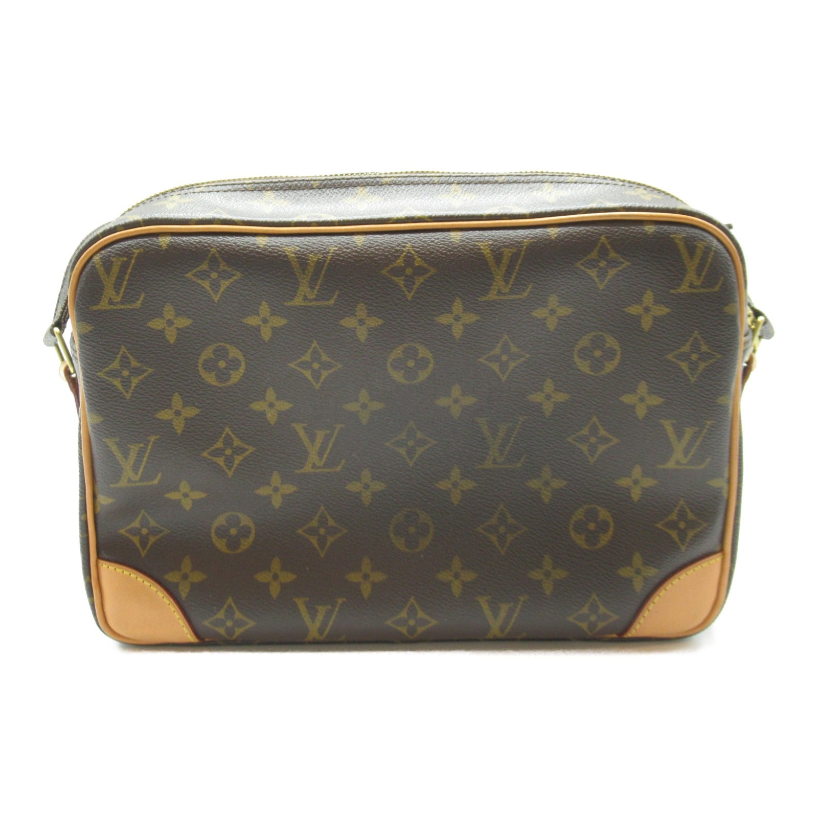 LOUIS VUITTON Monogram Nile金扣肩背袋啡色