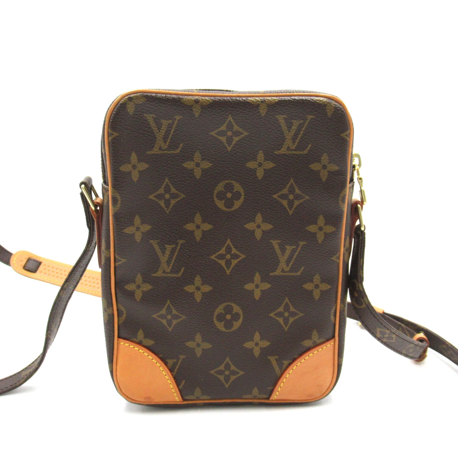 LOUIS VUITTON Monogram Danube金扣肩背袋啡色