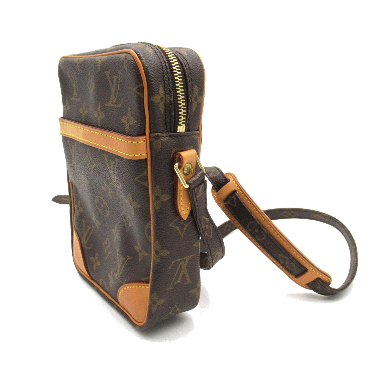 LOUIS VUITTON Monogram Danube金扣肩背袋啡色