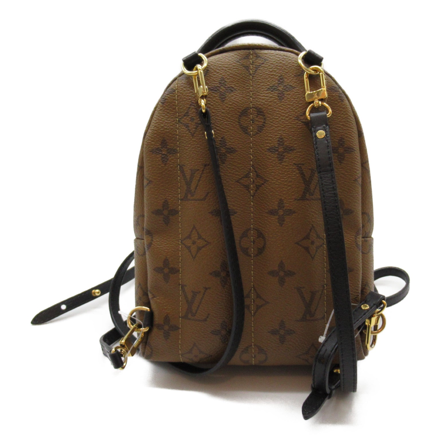 LOUIS VUITTON Monogram Reverse Palm Springs Mini金扣背包啡色