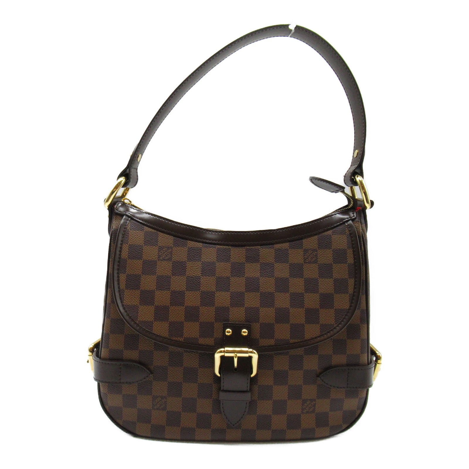 LOUIS VUITTON Damier Highbury金扣肩背袋啡色