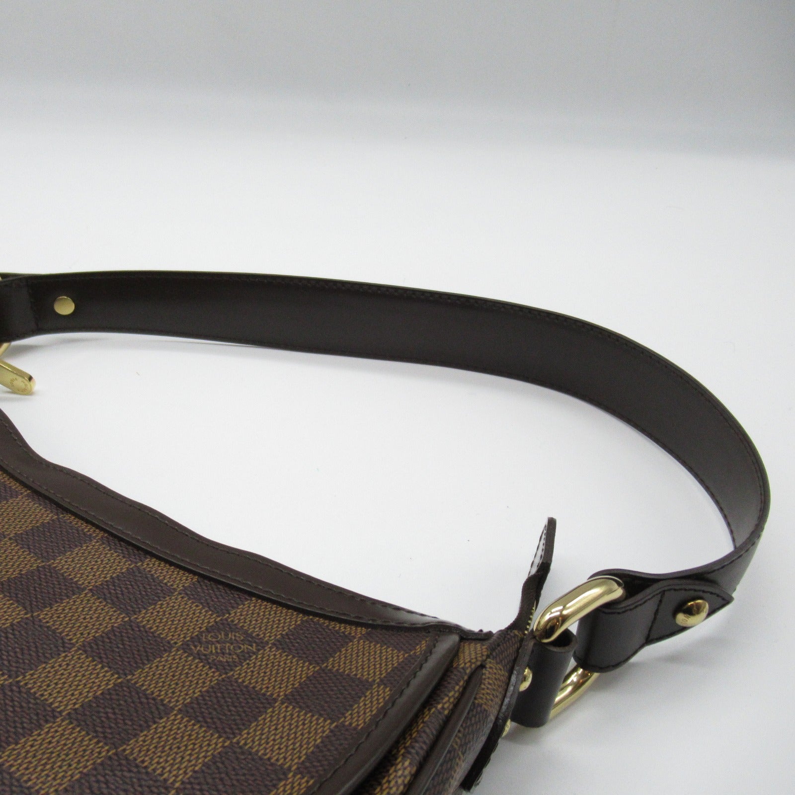 LOUIS VUITTON Damier Highbury金扣肩背袋啡色