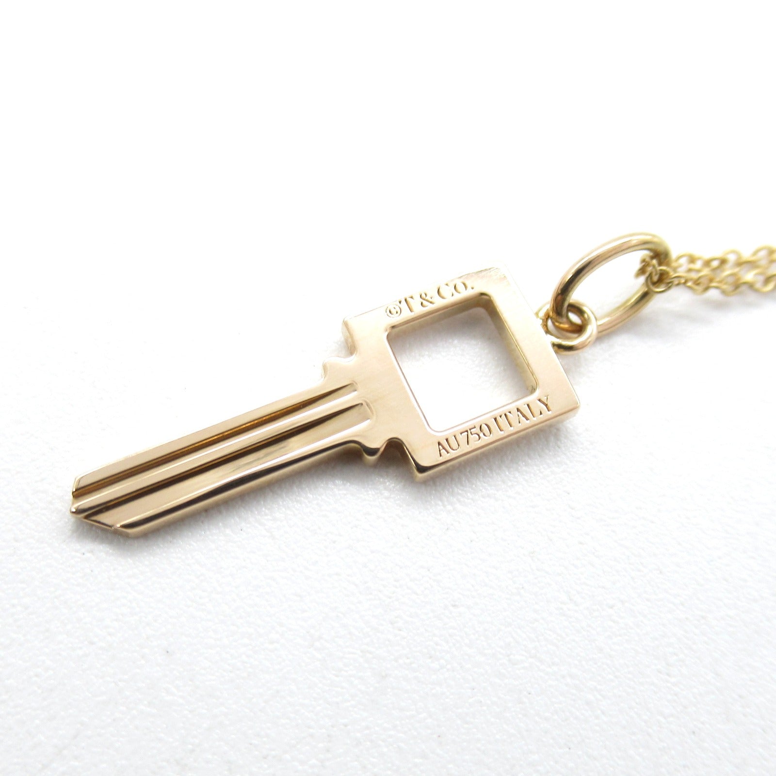 TIFFANY¡®CO Modern Key Diamond Necklace 18K Pink Gold