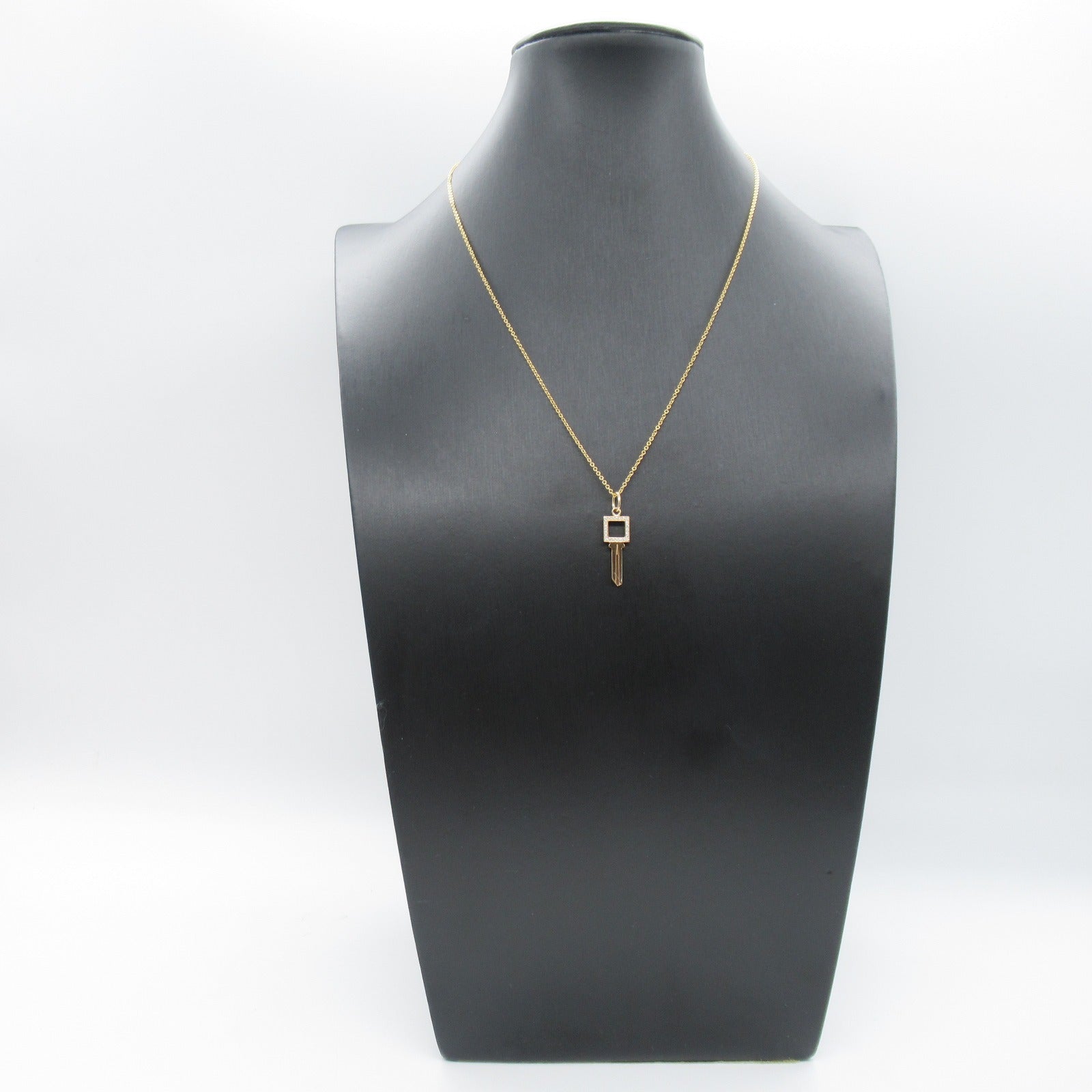 TIFFANY¡®CO Modern Key Diamond Necklace 18K Pink Gold