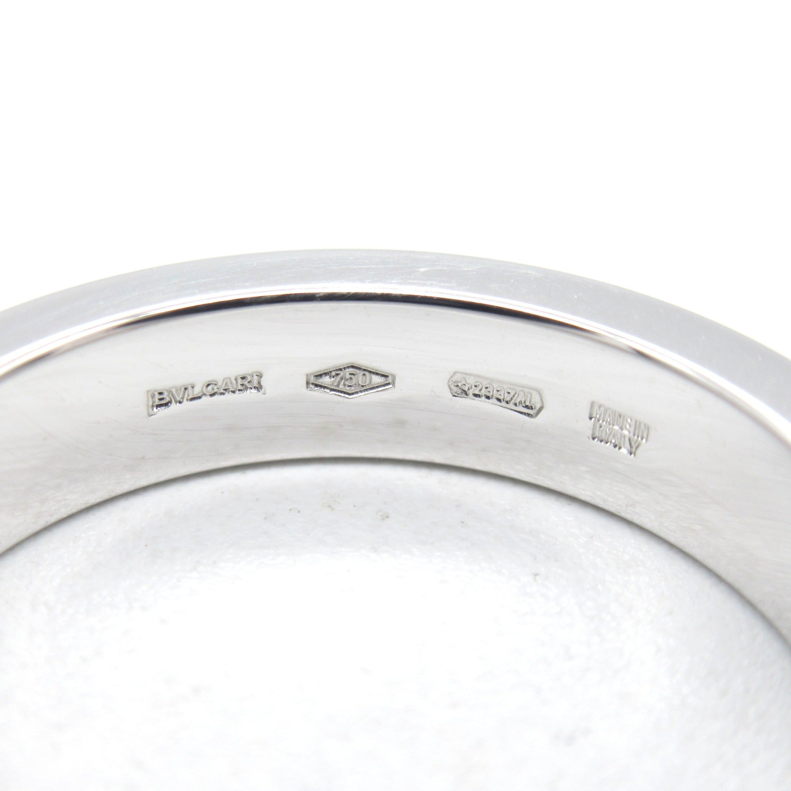 BVLGARI 18K白金B-zero1 Double Logo 1P Diamond Ring鑽石戒指Bvlgari#51/US#5.75