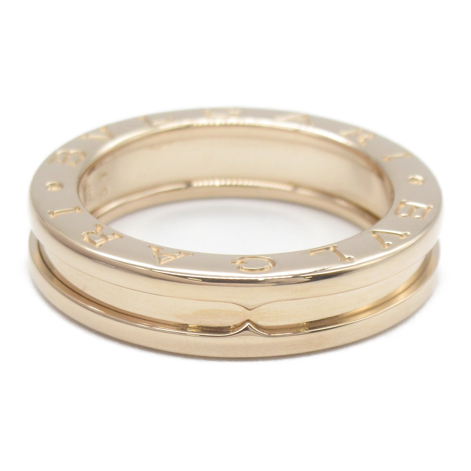 BVLGARI 18K玫瑰金B-zero1 1 Band戒指Bvlgari#51/US#5.5