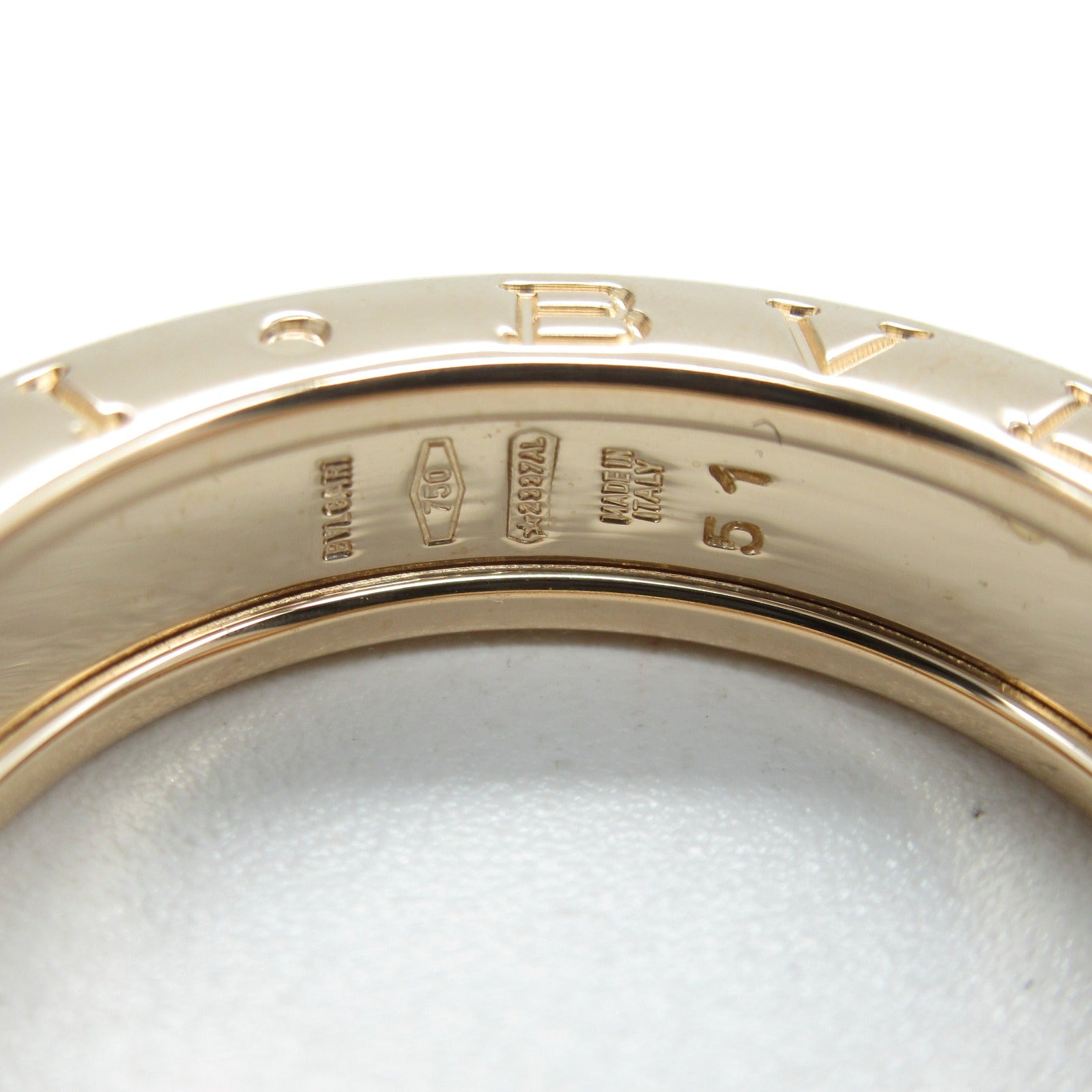 BVLGARI 18K玫瑰金B-zero1 1 Band戒指Bvlgari#51/US#5.5