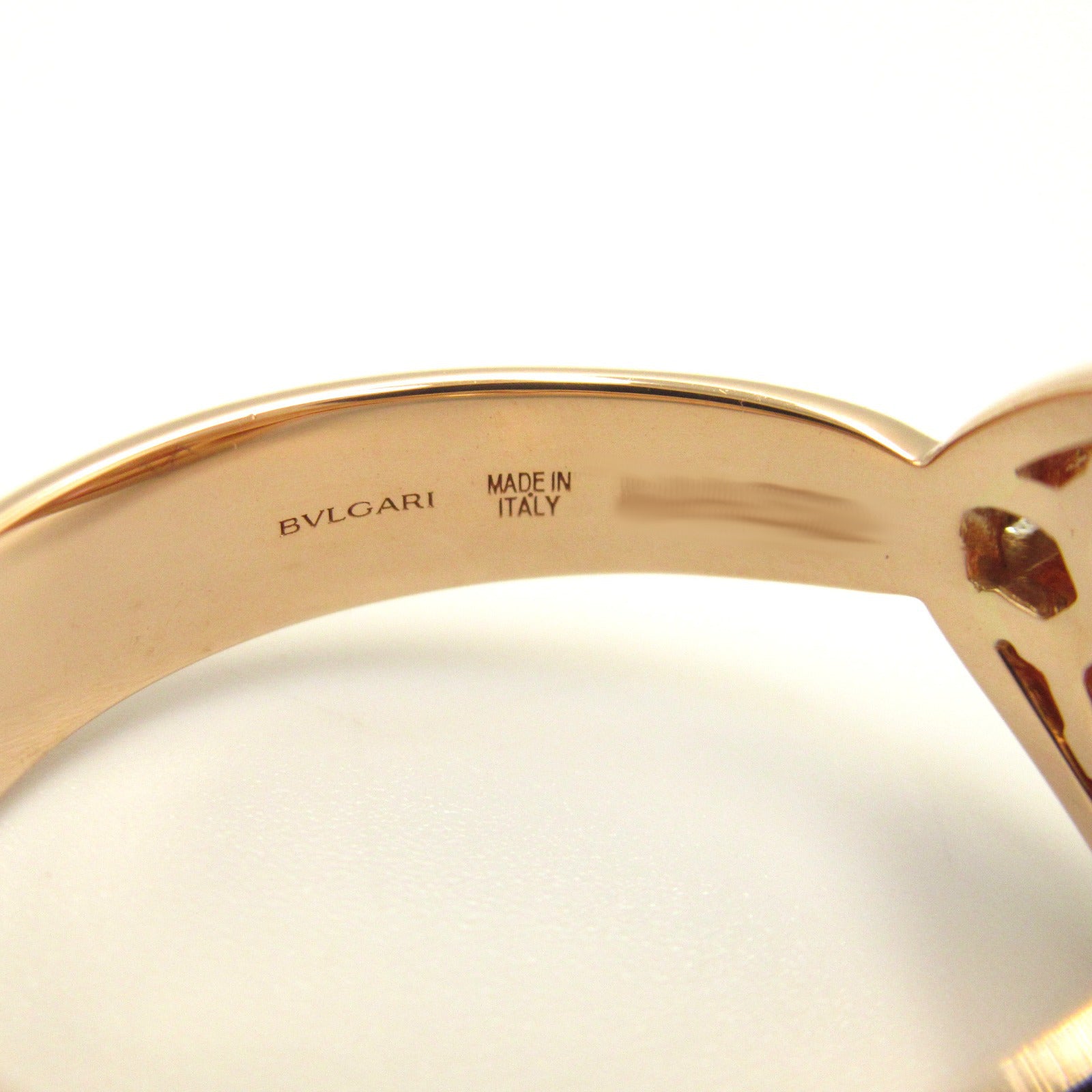 BVLGARI 18K玫瑰金Serpenti Ring鑽石戒指US#6.75