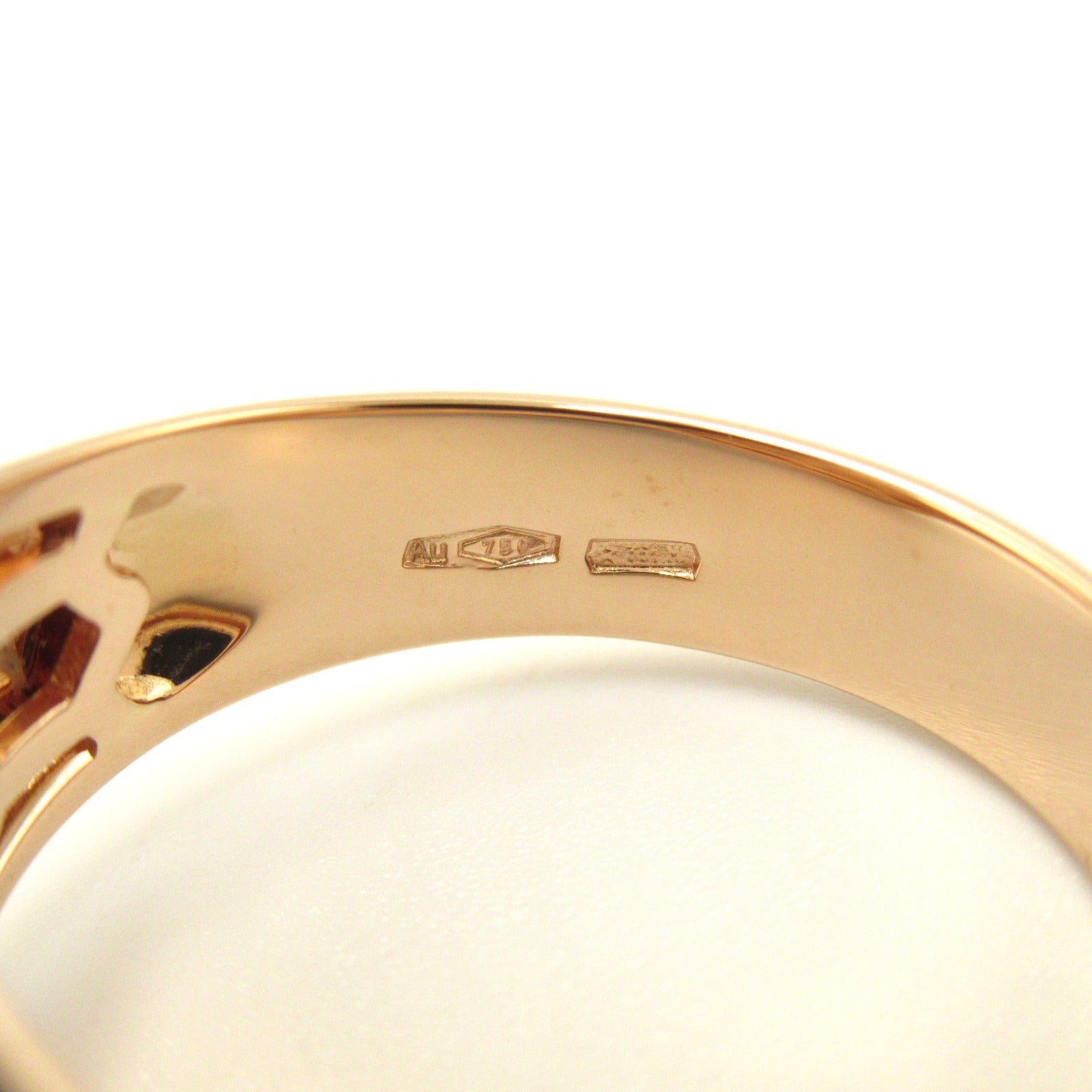 BVLGARI 18K玫瑰金Serpenti Ring鑽石戒指US#6.75