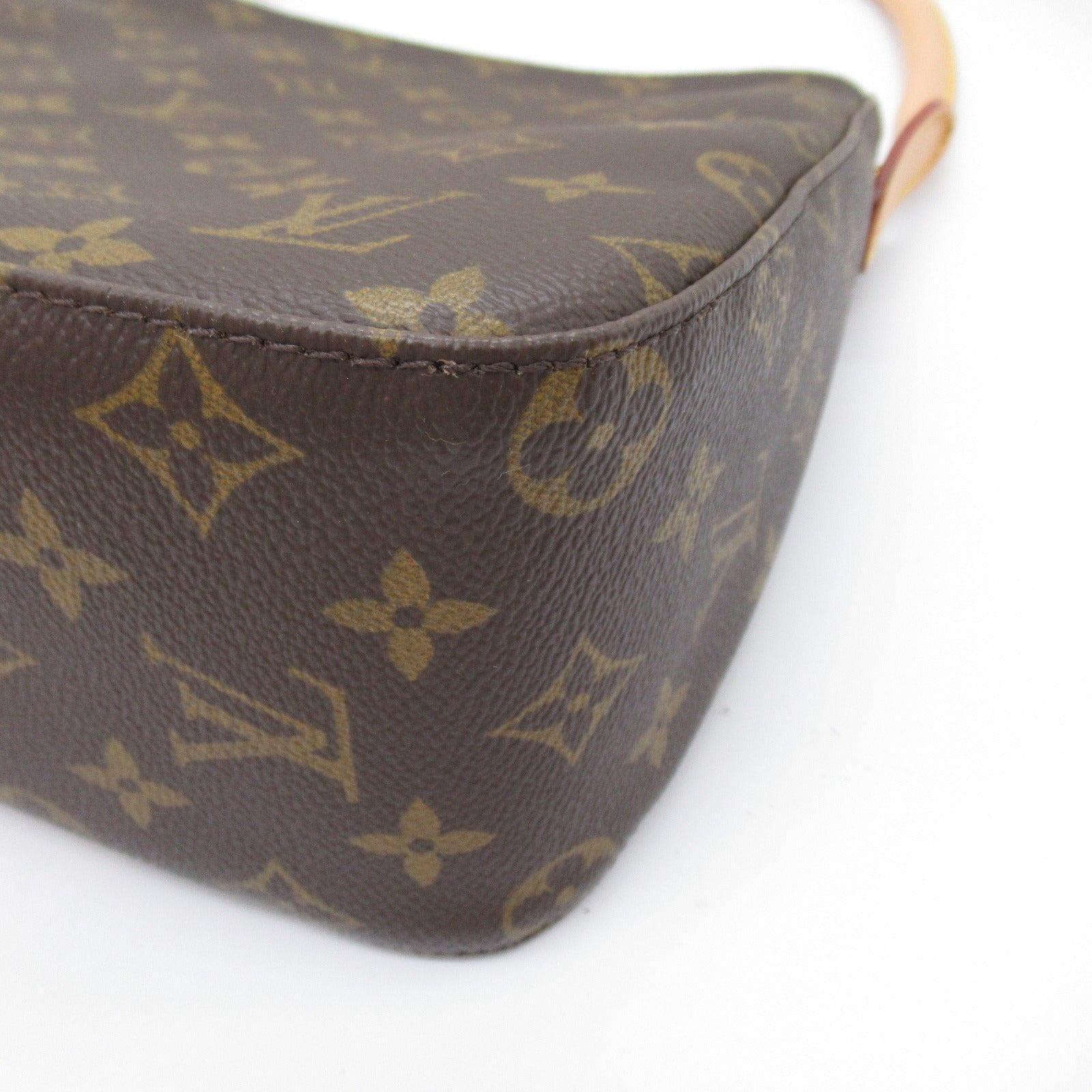 LOUIS VUITTON Monogram Looping MM金扣肩背袋啡色