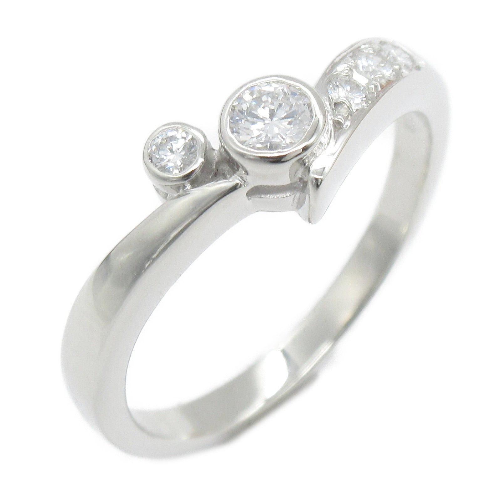MIKIMOTO【激減優惠】 PT900鉑金Diamond Ring 0.18ct鑽石戒指US#6