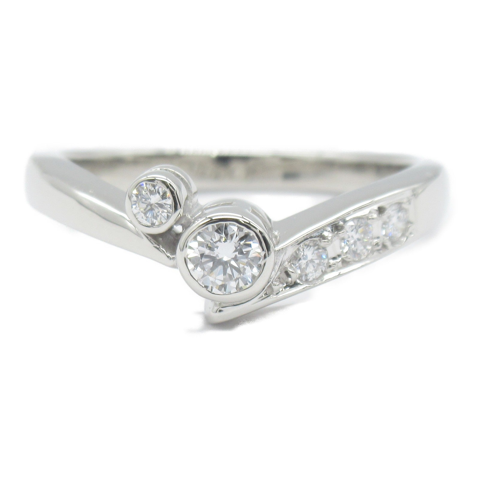 MIKIMOTO【激減優惠】 PT900鉑金Diamond Ring 0.18ct鑽石戒指US#6