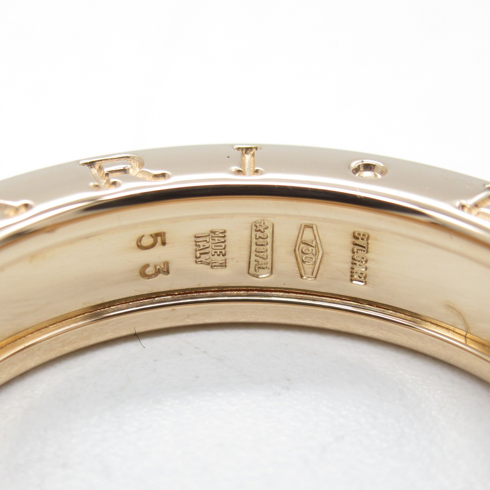 BVLGARI 18K玫瑰金B-zero1 1 Band Ring戒指Bvlgari#53/US#6.25