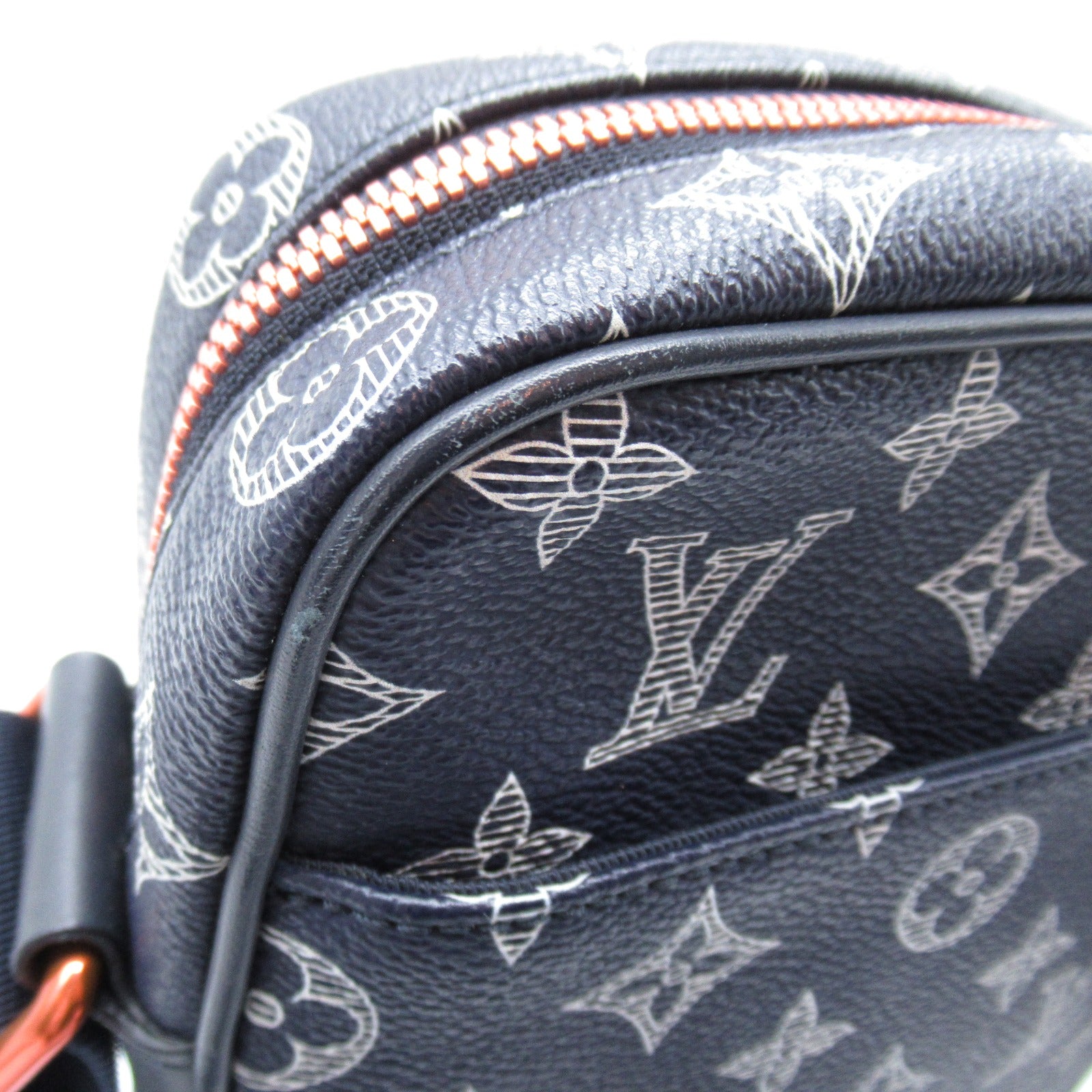 LOUIS VUITTON Monogram Upside Down Danube PM肩背袋藍色