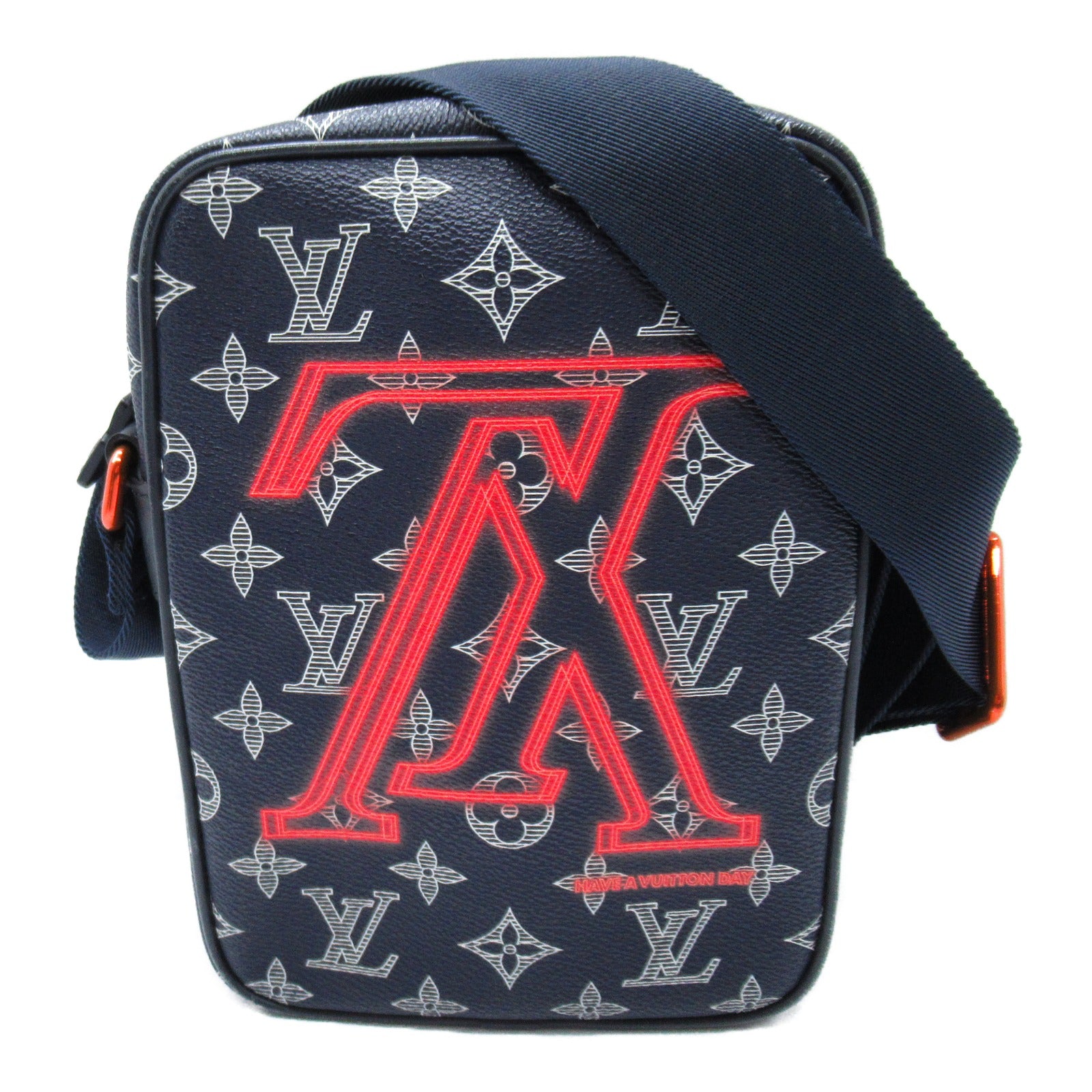 LOUIS VUITTON Monogram Upside Down Danube PM肩背袋藍色