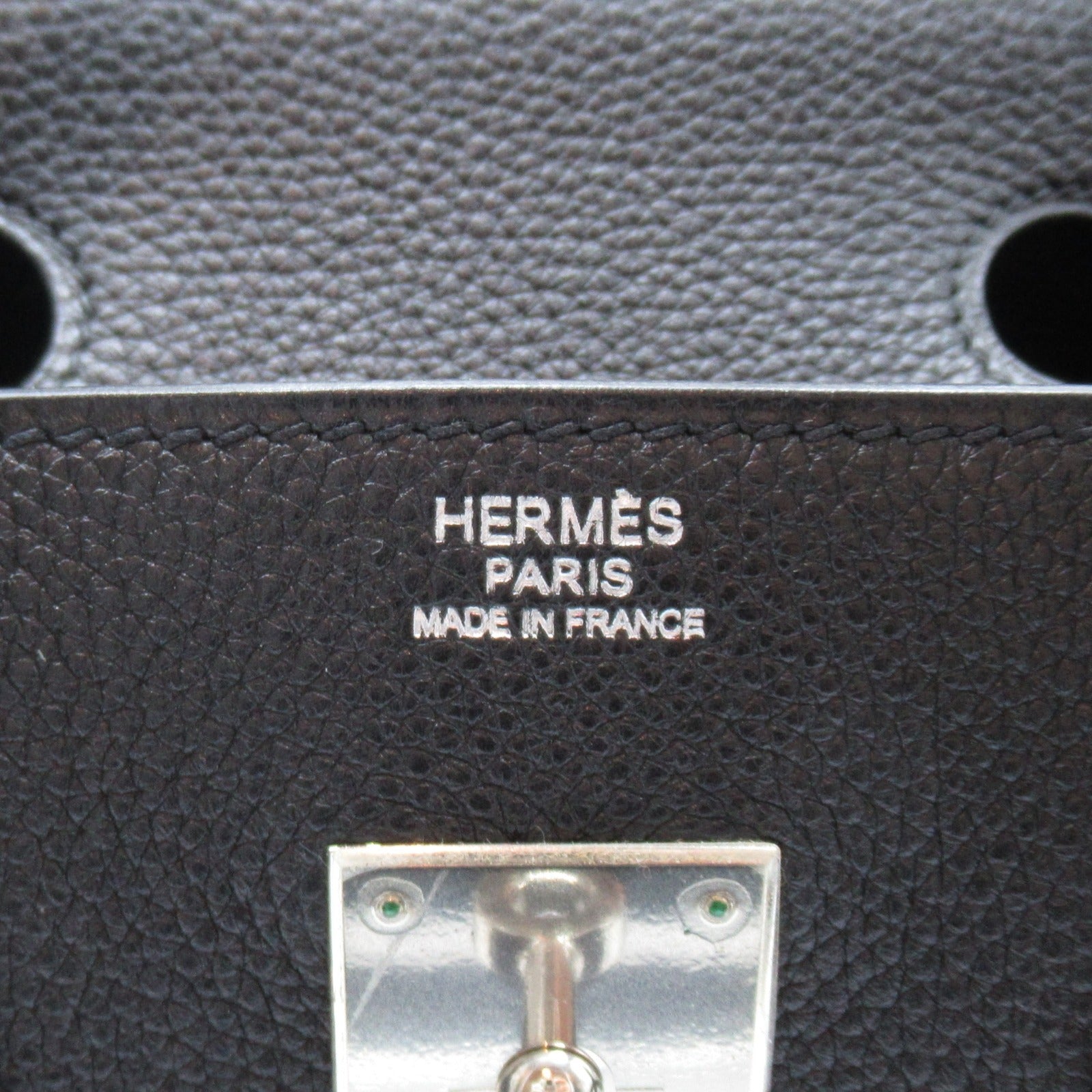 HERMES Togo皮革Birkin 30銀扣手挽袋Noir/黑色