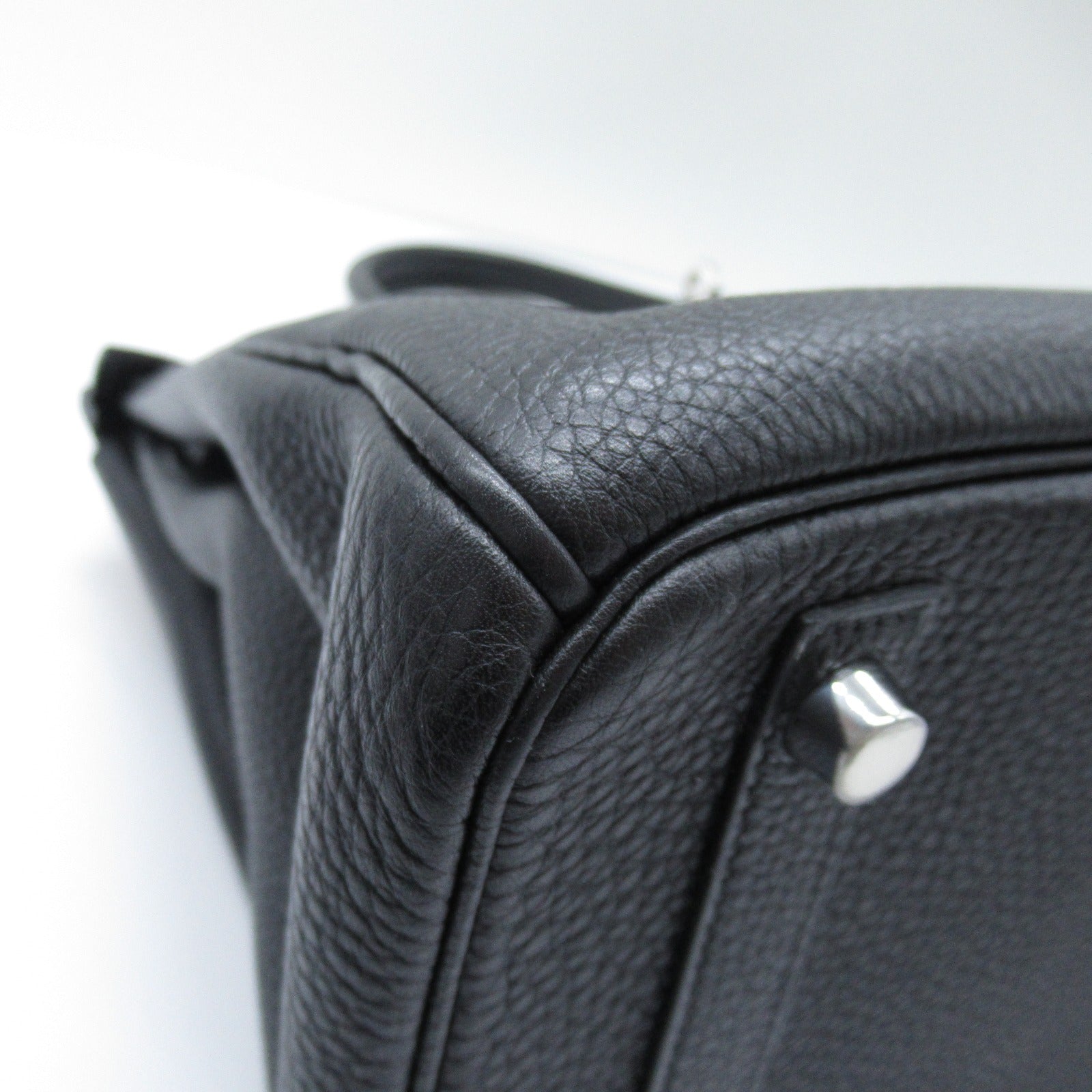 HERMES Togo皮革Birkin 30銀扣手挽袋Noir/黑色