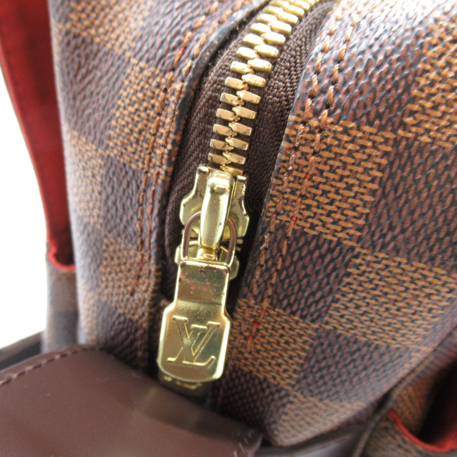 LOUIS VUITTON Damier Naviglio金扣肩背袋啡色