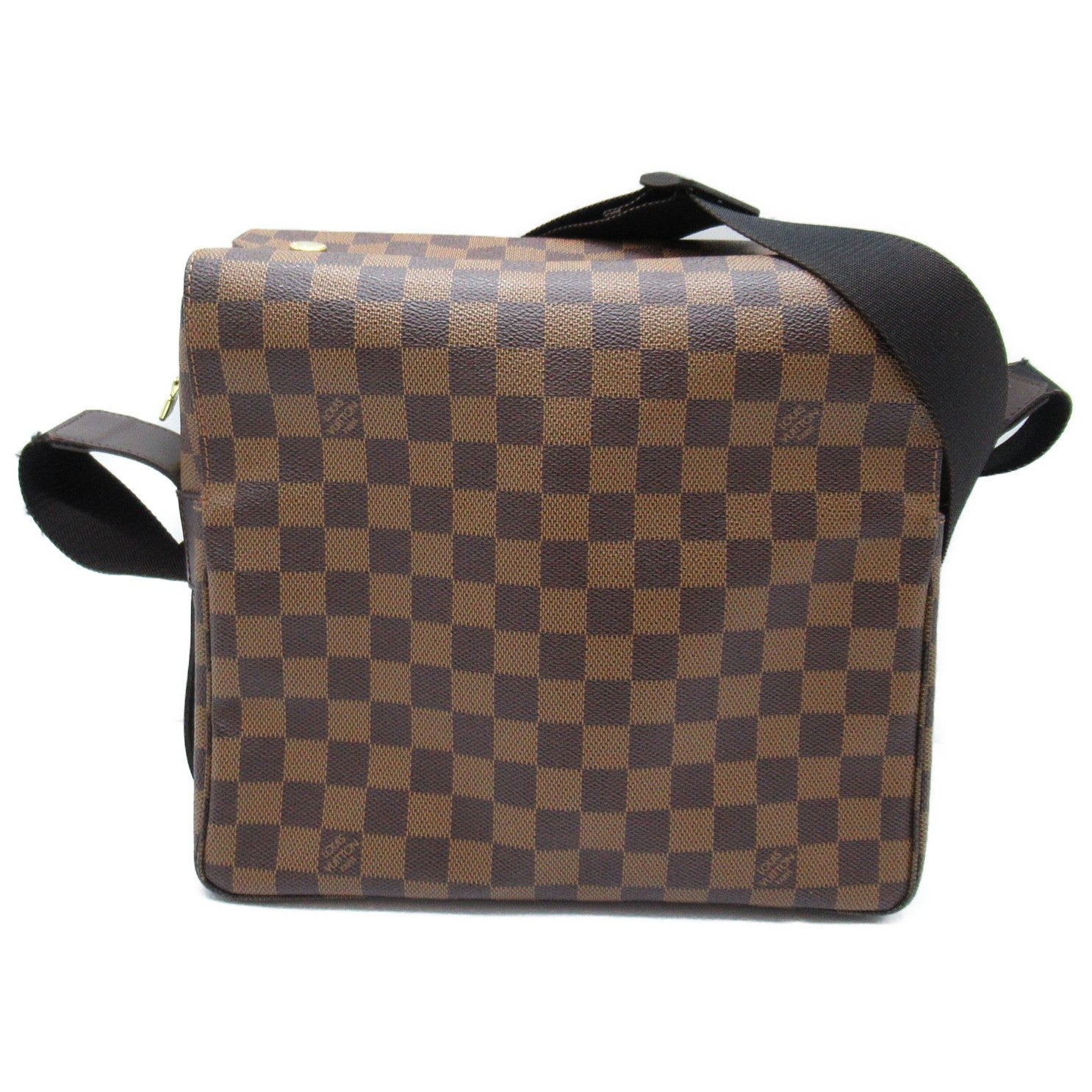 LOUIS VUITTON Damier Naviglio金扣肩背袋啡色