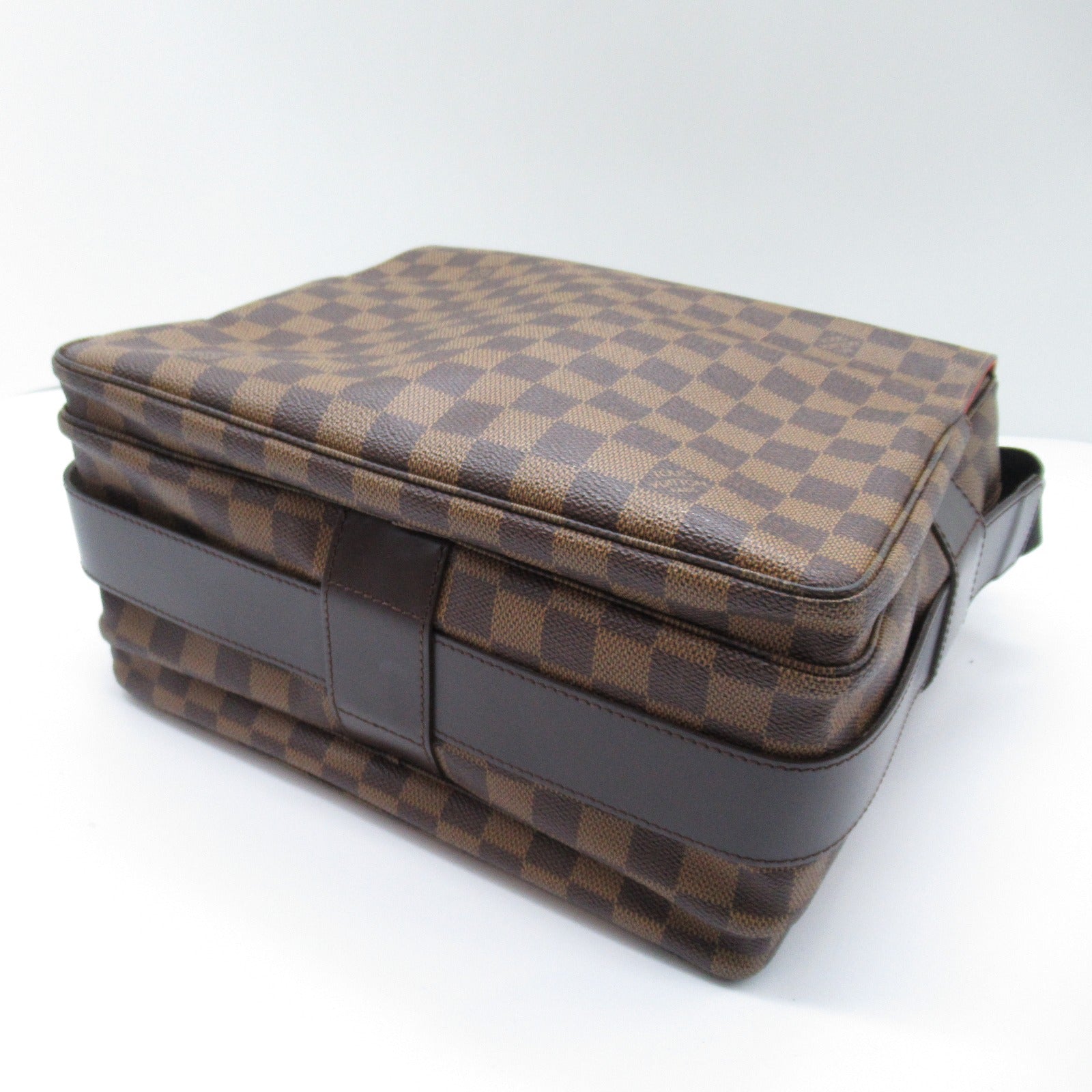 LOUIS VUITTON Damier Naviglio金扣肩背袋啡色