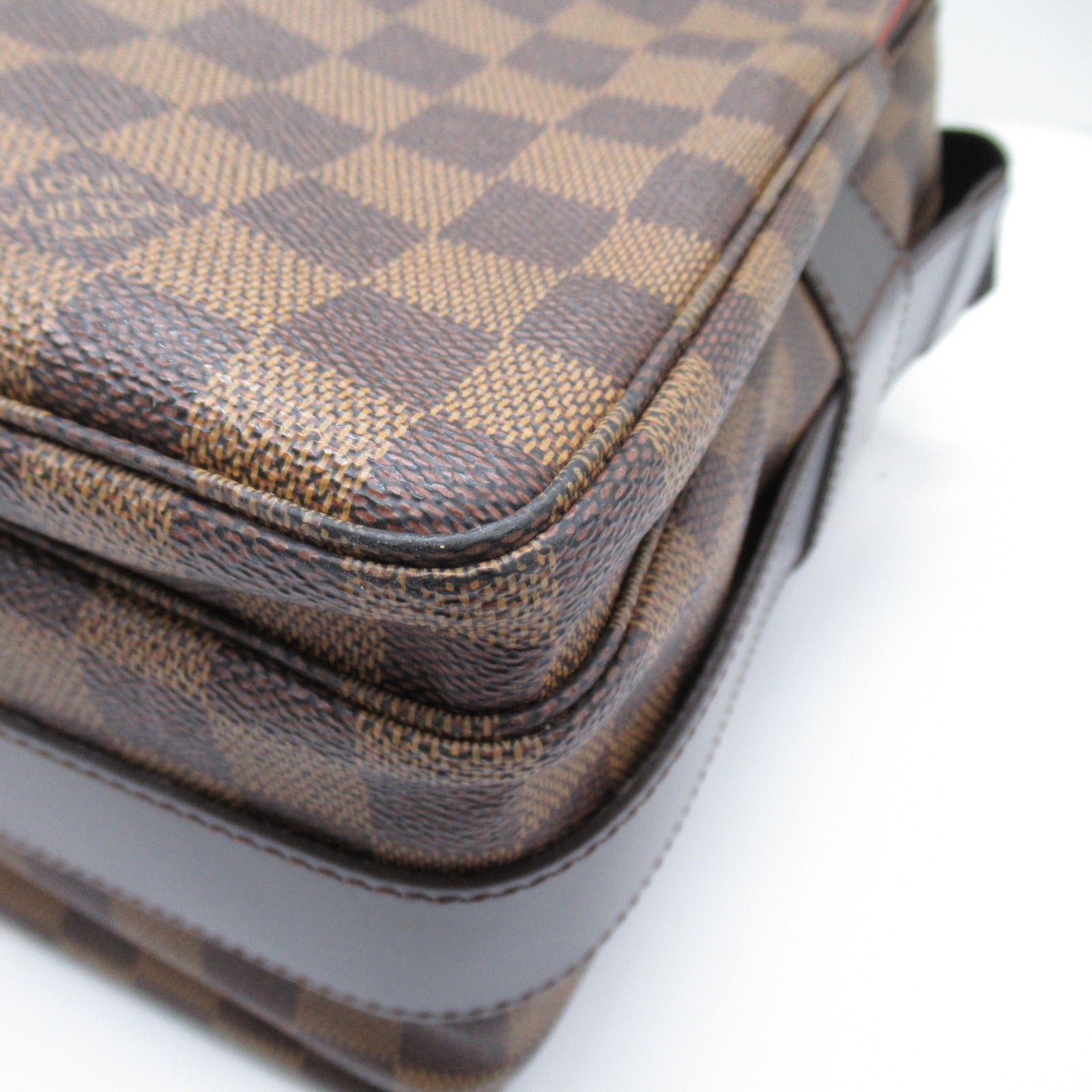 LOUIS VUITTON Damier Naviglio金扣肩背袋啡色