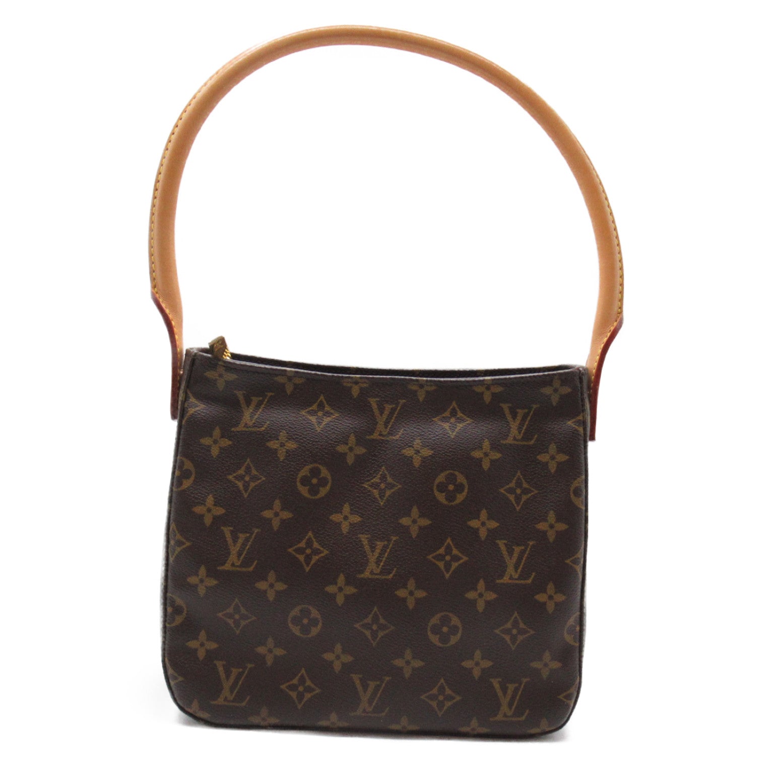 LOUIS VUITTON Monogram Looping MM金扣肩背袋啡色