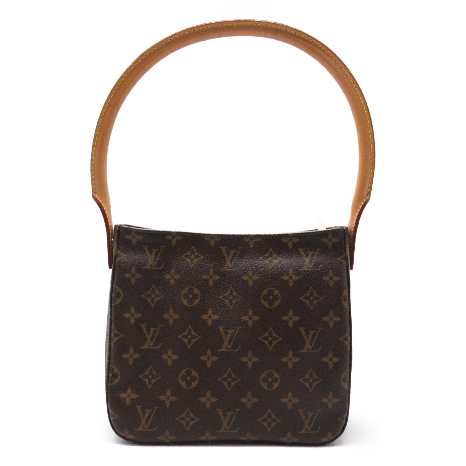 LOUIS VUITTON Monogram Looping MM金扣肩背袋啡色