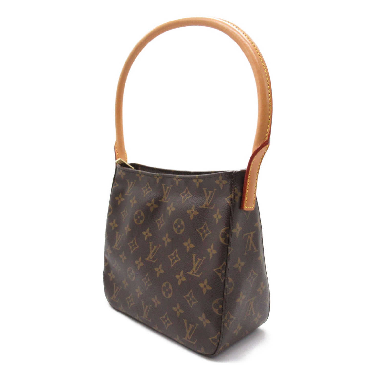 LOUIS VUITTON Monogram Looping MM金扣肩背袋啡色