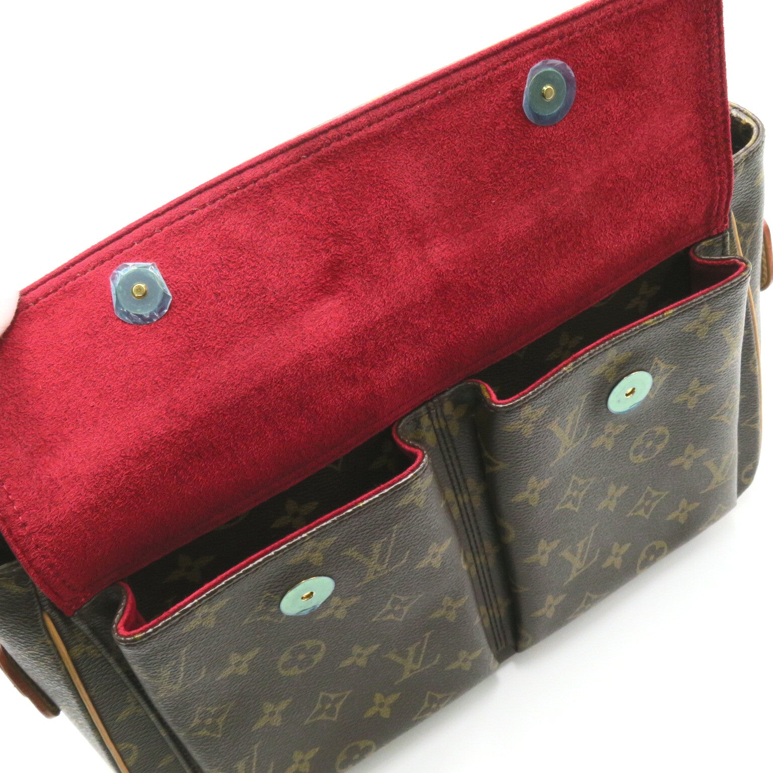 LOUIS VUITTON Monogram Viva Cite GM金扣肩背袋啡色