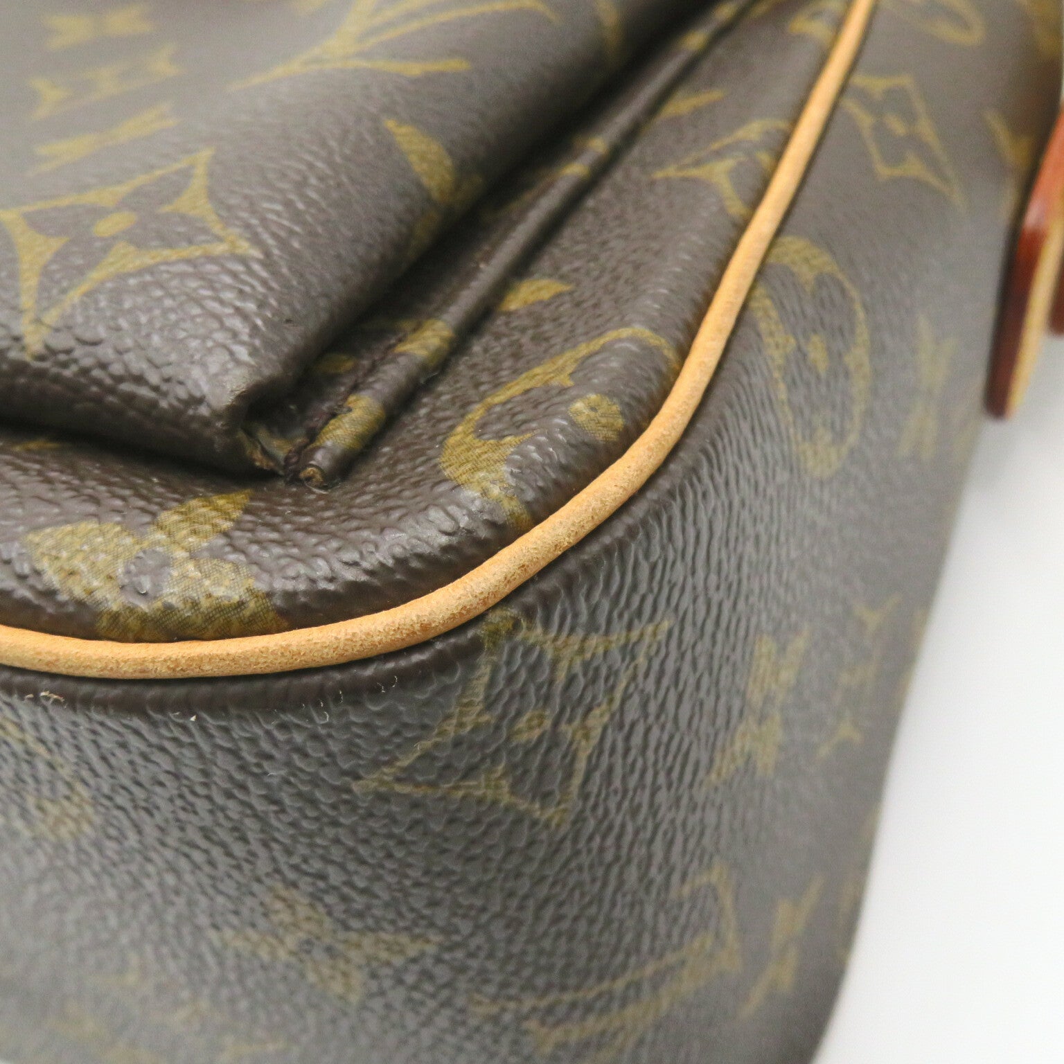 LOUIS VUITTON Monogram Viva Cite GM金扣肩背袋啡色