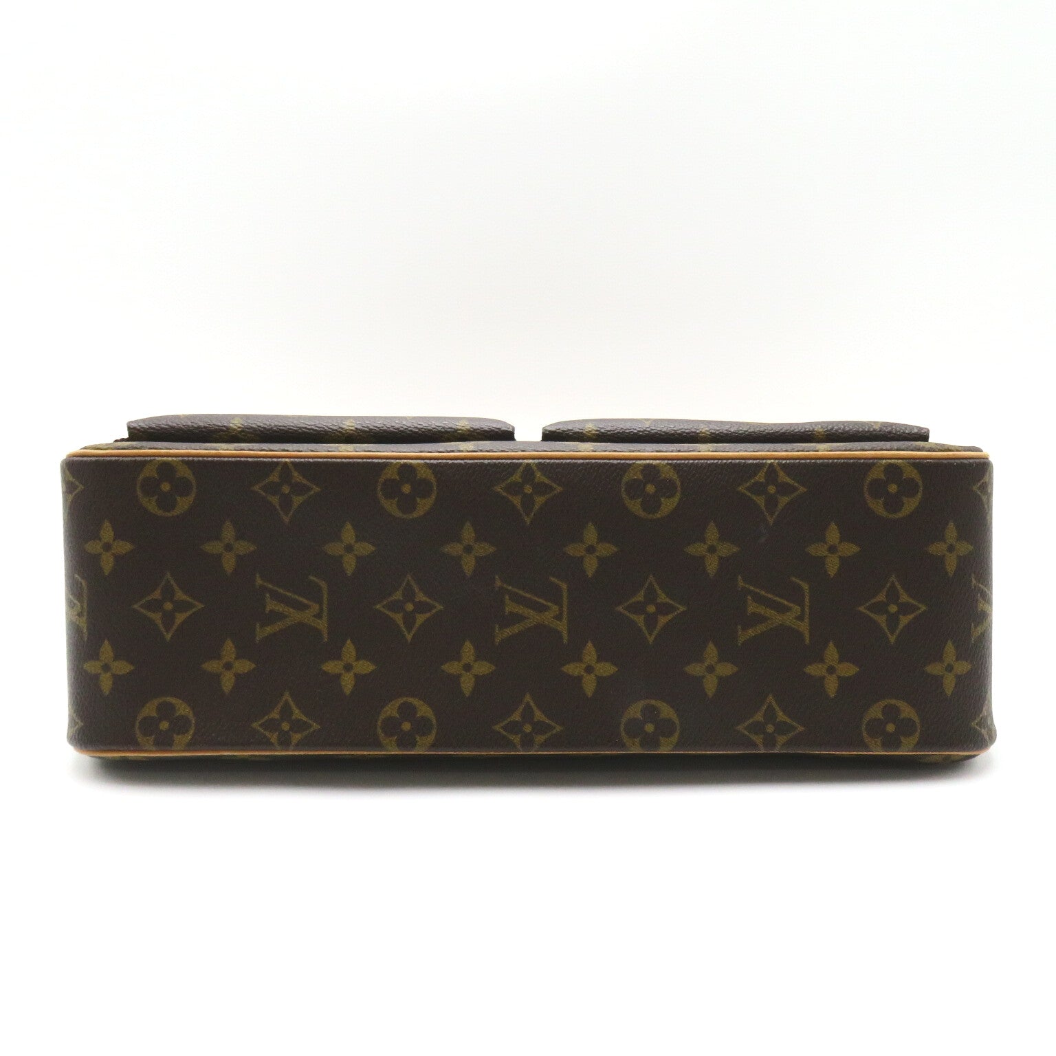 LOUIS VUITTON Monogram Viva Cite GM金扣肩背袋啡色