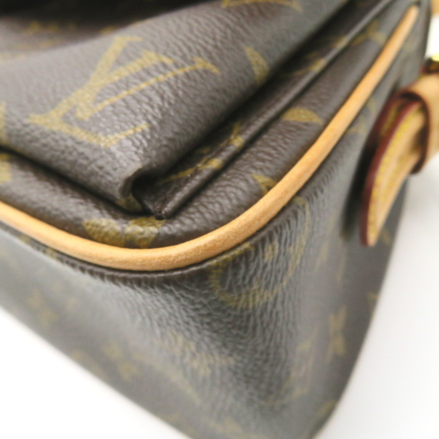 LOUIS VUITTON Monogram Viva Cite MM金扣肩背袋啡色