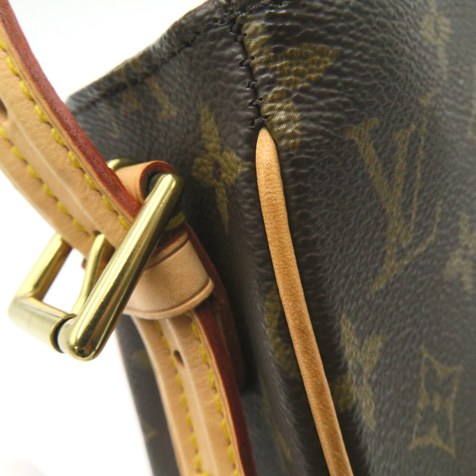 LOUIS VUITTON Monogram Viva Cite MM金扣肩背袋啡色
