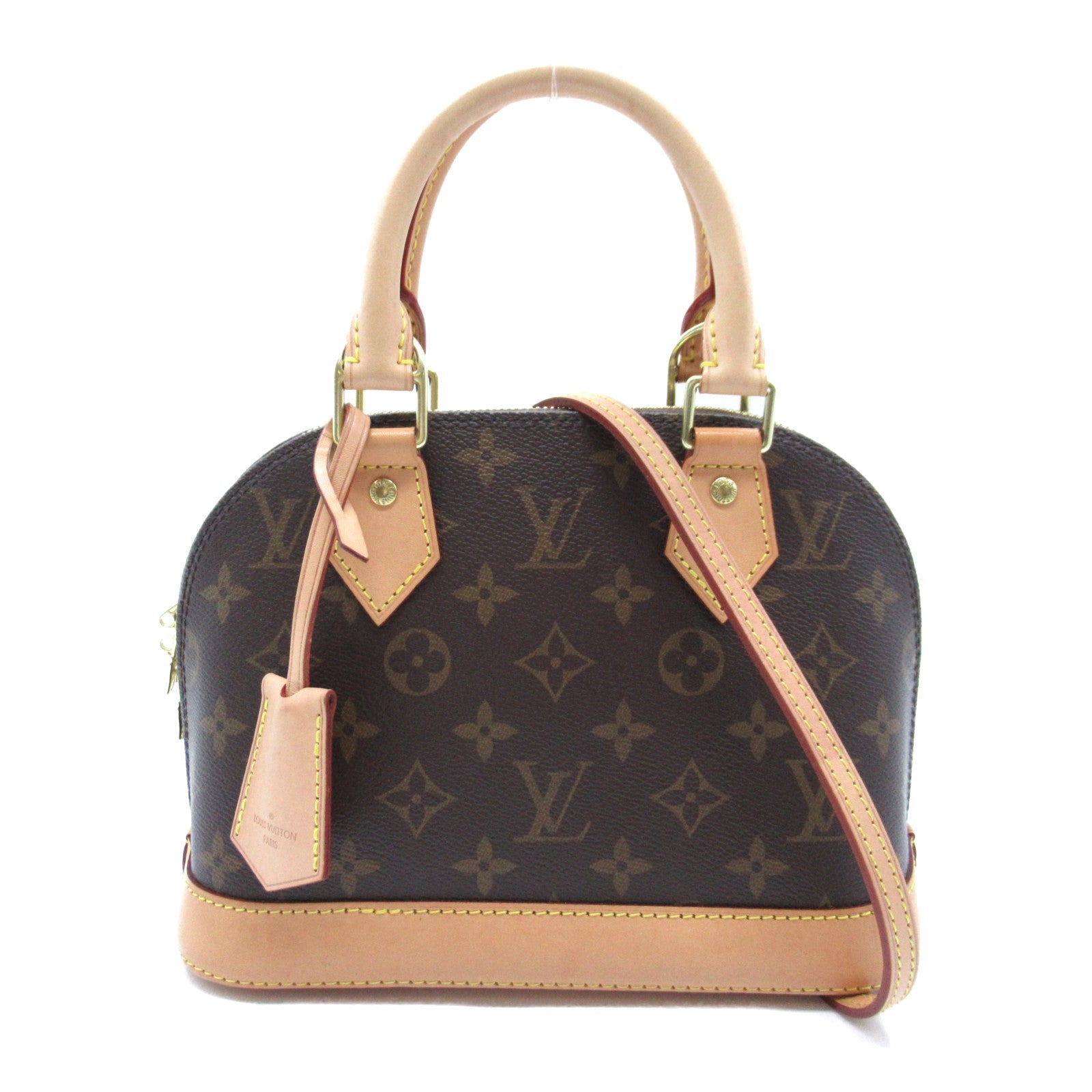LOUIS VUITTON 【激減優惠】Monogram Alma BB 2 Way Bag金扣手挽肩背兩用袋啡色