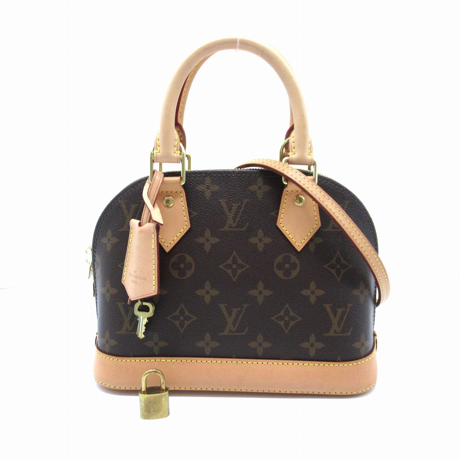 LOUIS VUITTON 【激減優惠】Monogram Alma BB 2 Way Bag金扣手挽肩背兩用袋啡色