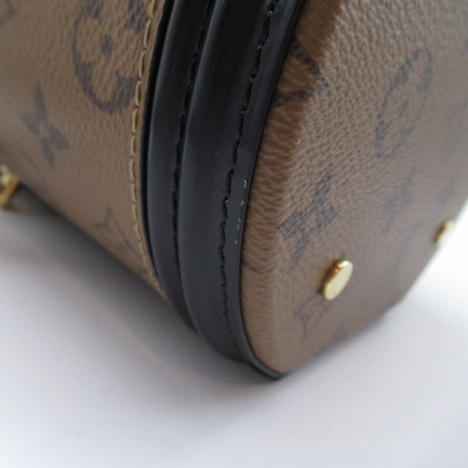 LOUIS VUITTON Monogram Reverse Cannes金扣手挽肩背兩用袋啡色