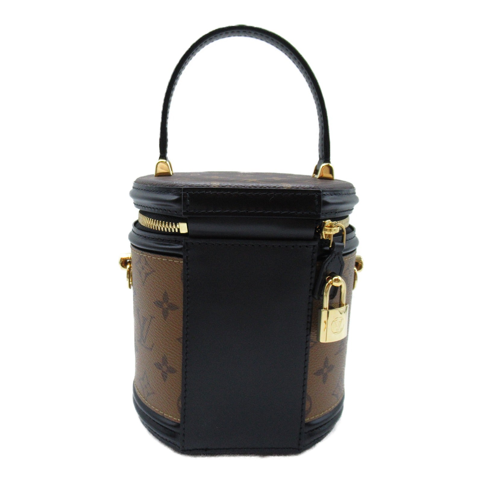 LOUIS VUITTON Monogram Reverse Cannes金扣手挽肩背兩用袋啡色