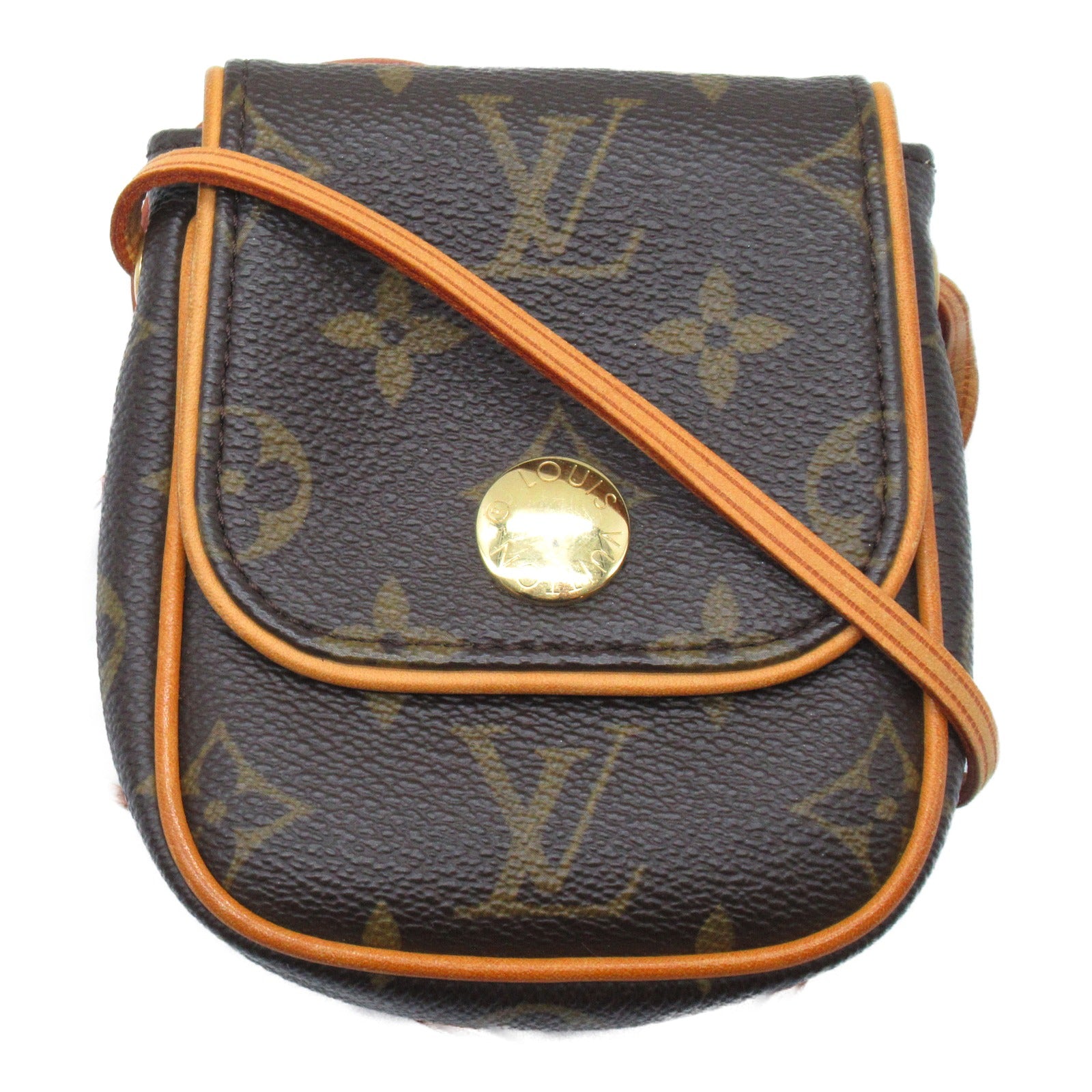 LOUIS VUITTON Monogram Pochette Cancun Pouch金扣肩背袋啡色