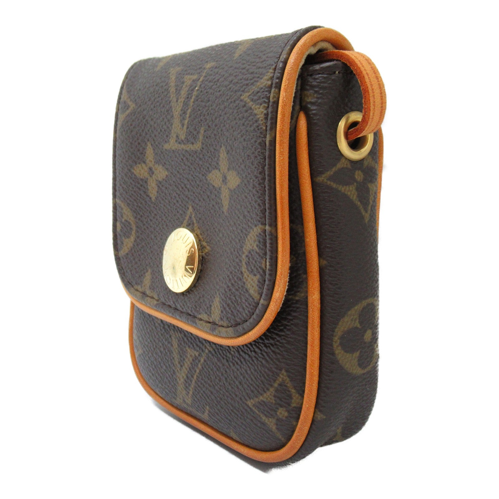 LOUIS VUITTON Monogram Pochette Cancun Pouch金扣肩背袋啡色