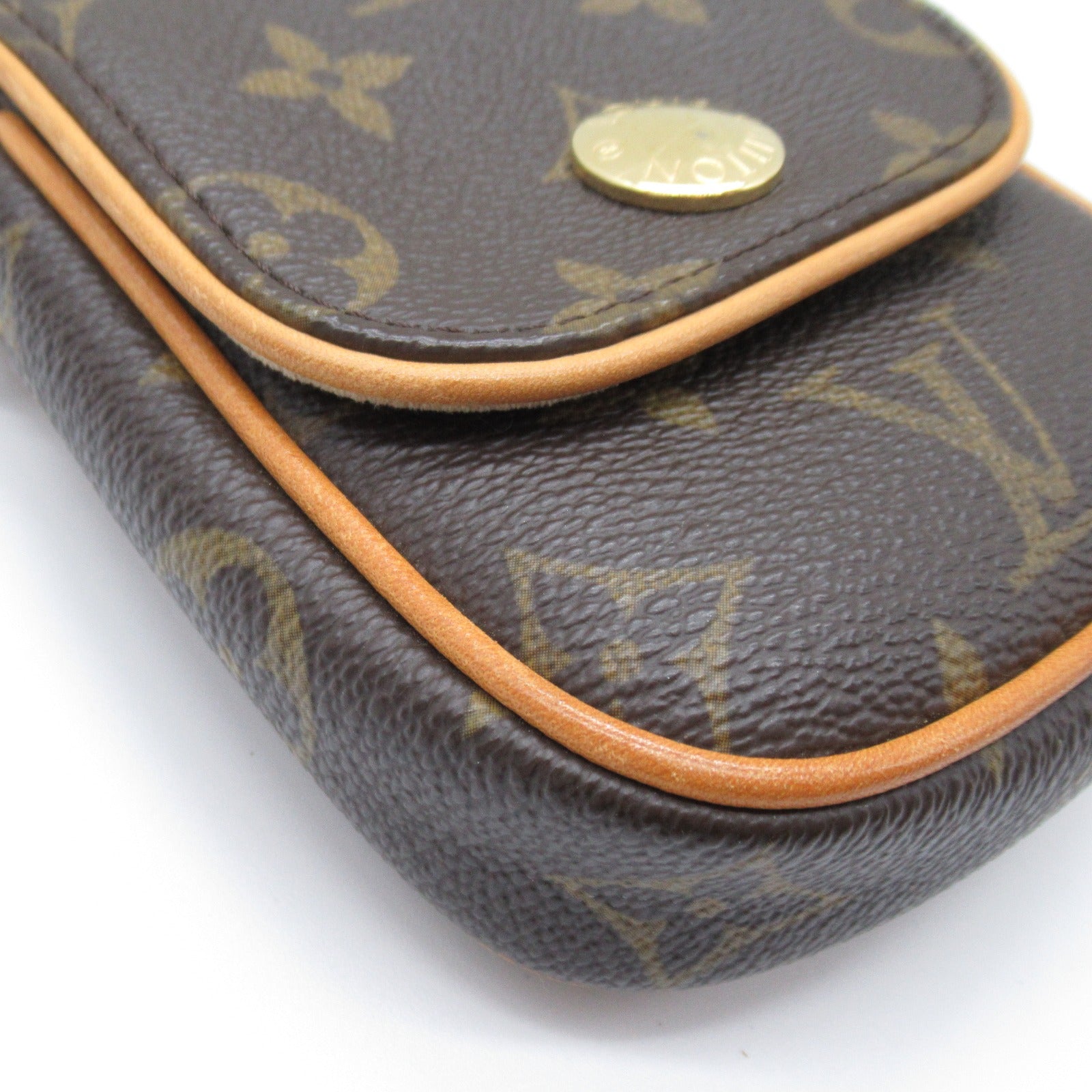 LOUIS VUITTON Monogram Pochette Cancun Pouch金扣肩背袋啡色