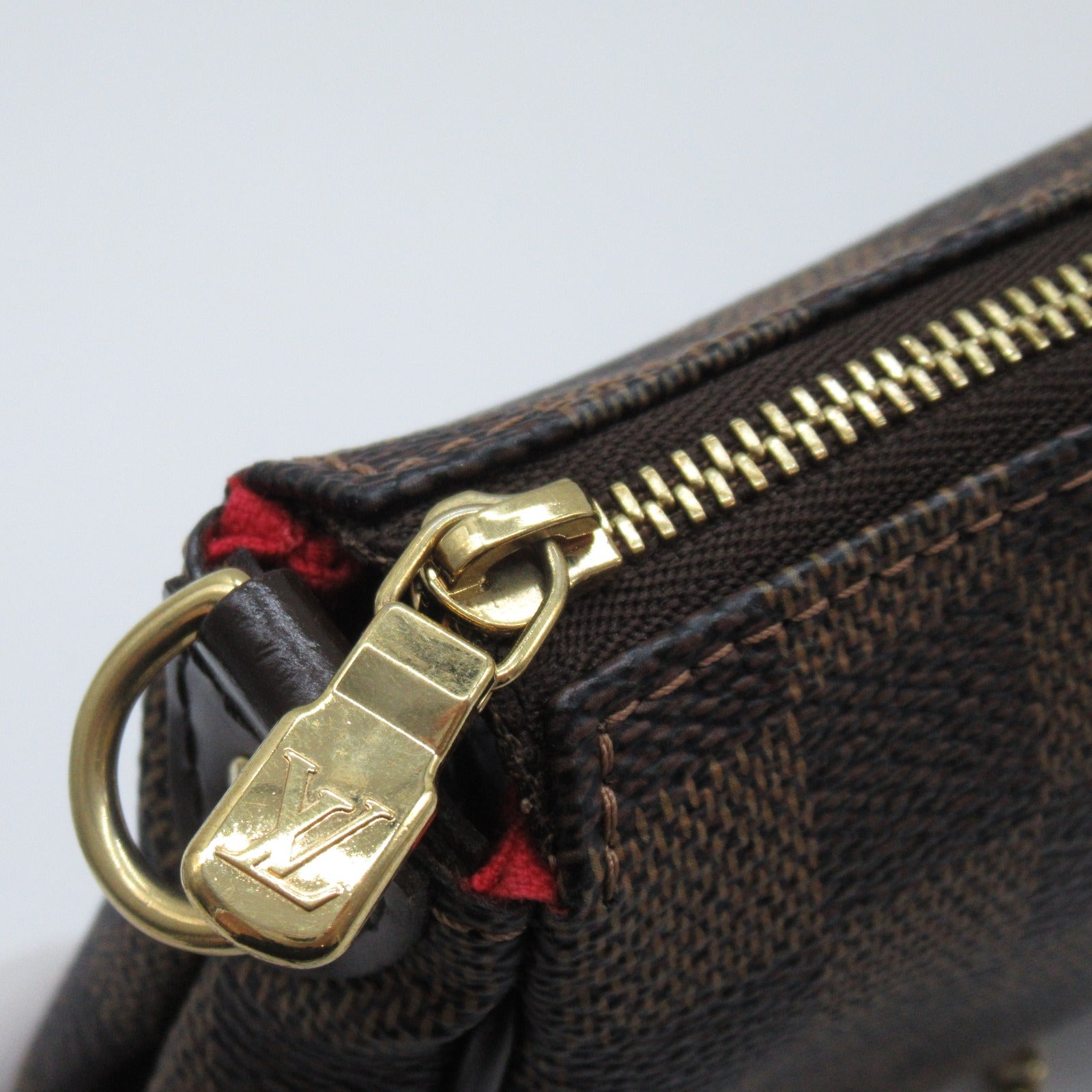 LOUIS VUITTON Damier Eva金扣手挽肩背兩用袋啡色