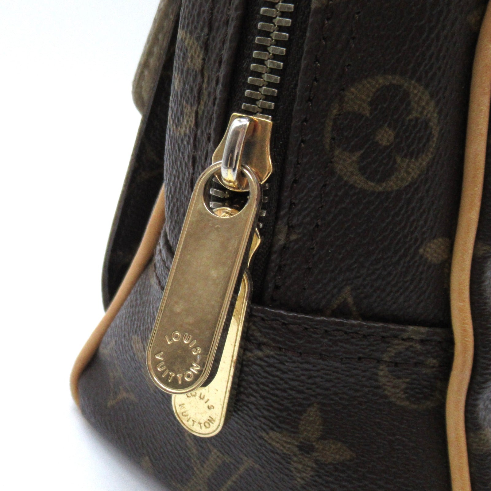 LOUIS VUITTON Monogram Manhattan PM金扣手挽袋啡色