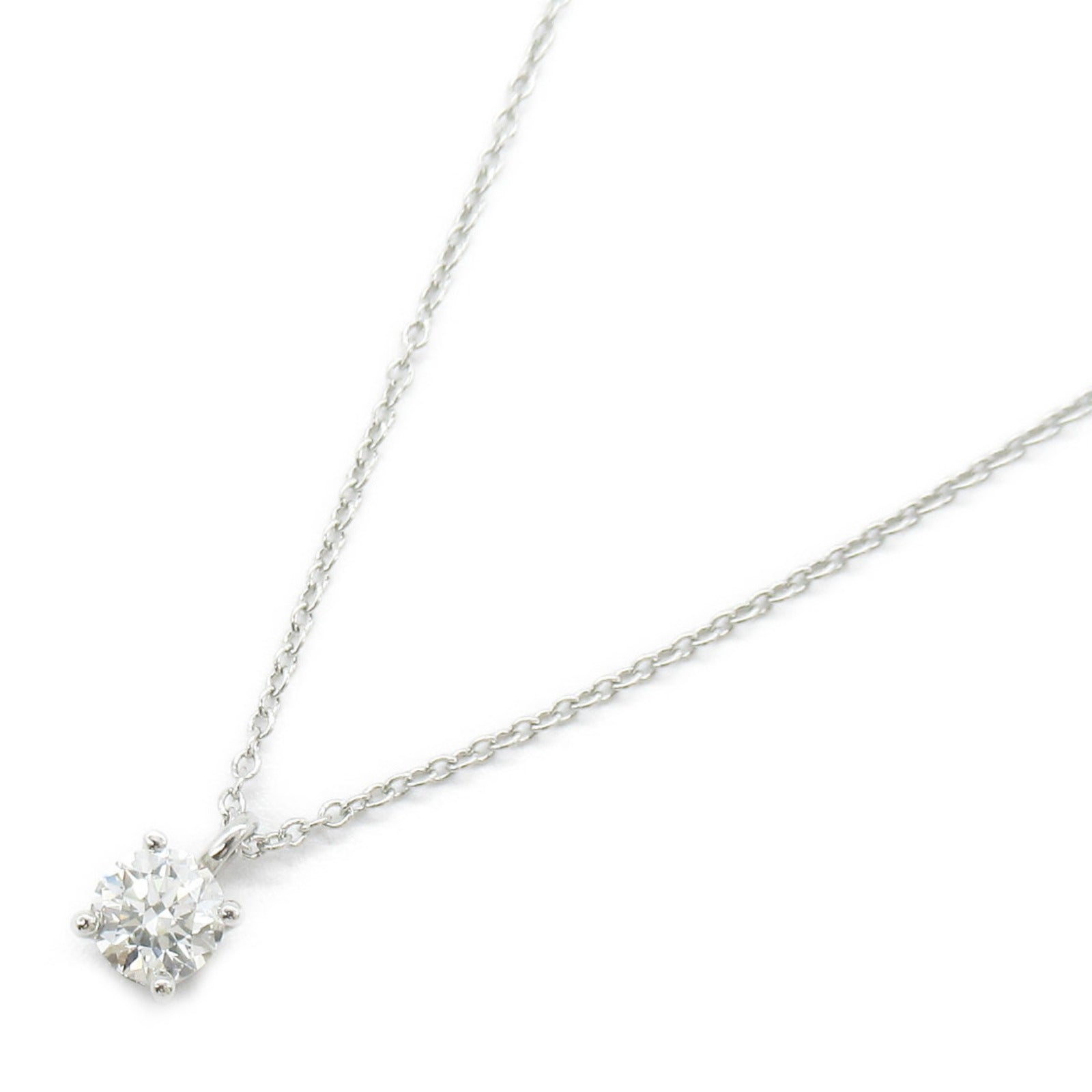 TIFFANY＆CO 950鉑金Solitaire Necklace鑽石項鍊
